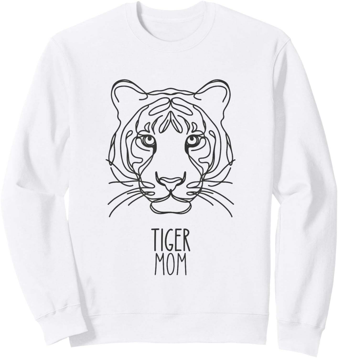 Line Art Best Tiger Mom Women - Tiger Sweatshirt - Sweatshirt | White