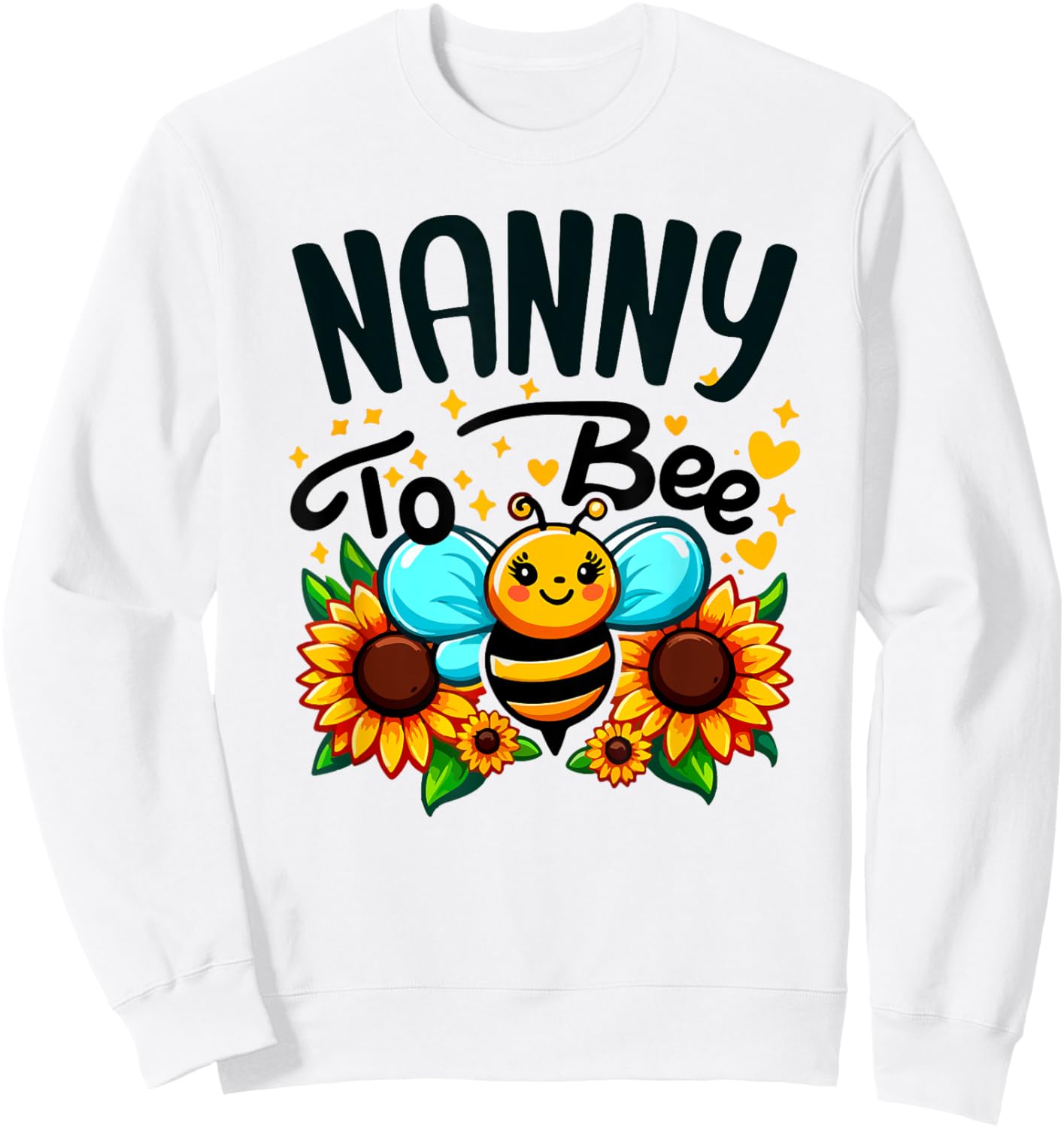 Nanny To Bee Cute Bee Family Sweatshirt - Sweatshirt | White