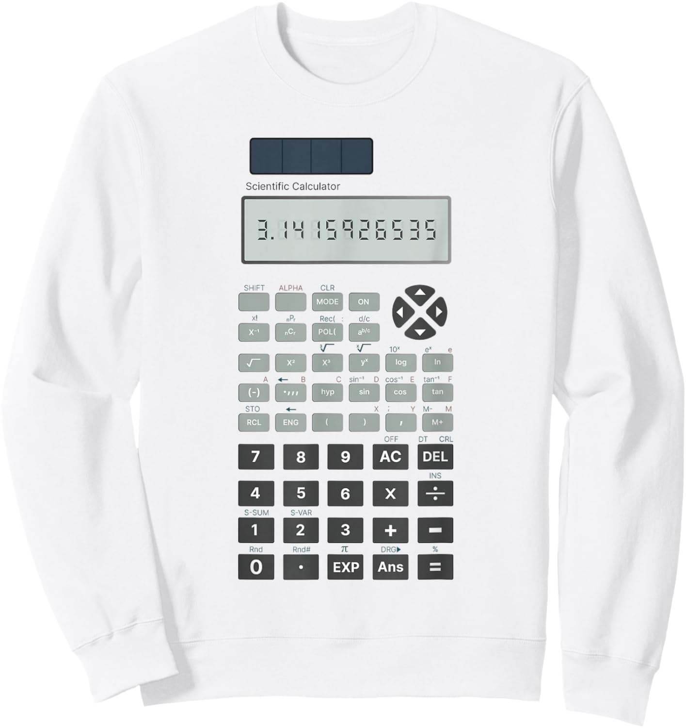 Scientific Calculator Halloween Costume Pretend Graphic Sweatshirt - Sweatshirt | White