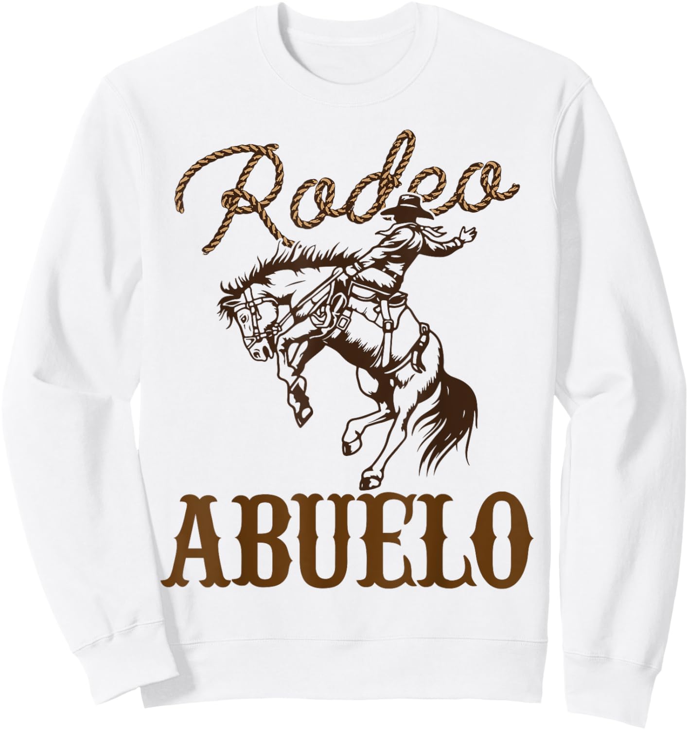 Abuelo Birthday Cowboy Cowgirl Western Rodeo Grandpa Party Sweatshirt - Sweatshirt | White