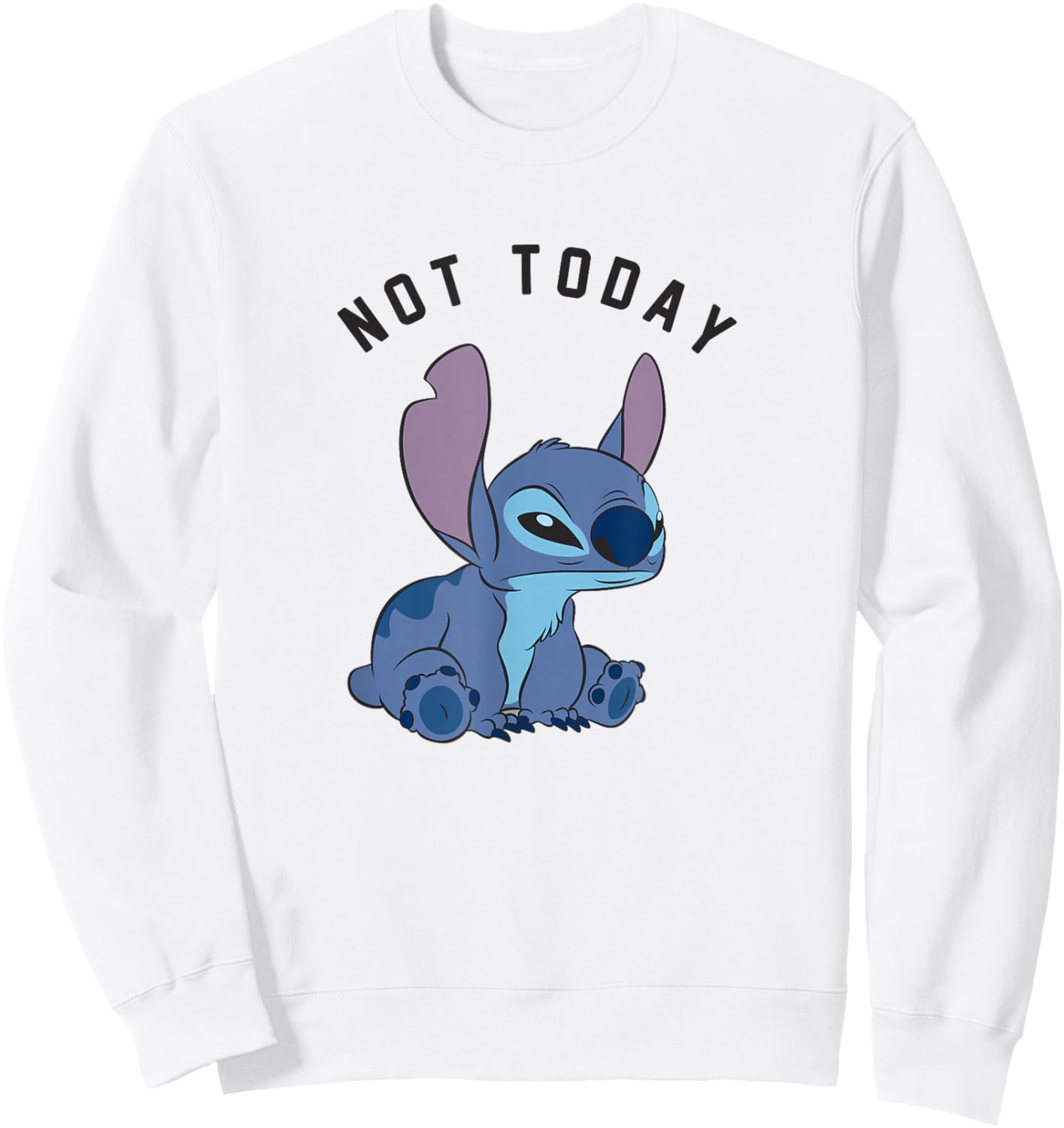 Disney Lilo & Stitch Not Today Sleepy Stitch Portrait Sweatshirt - Sweatshirt | White
