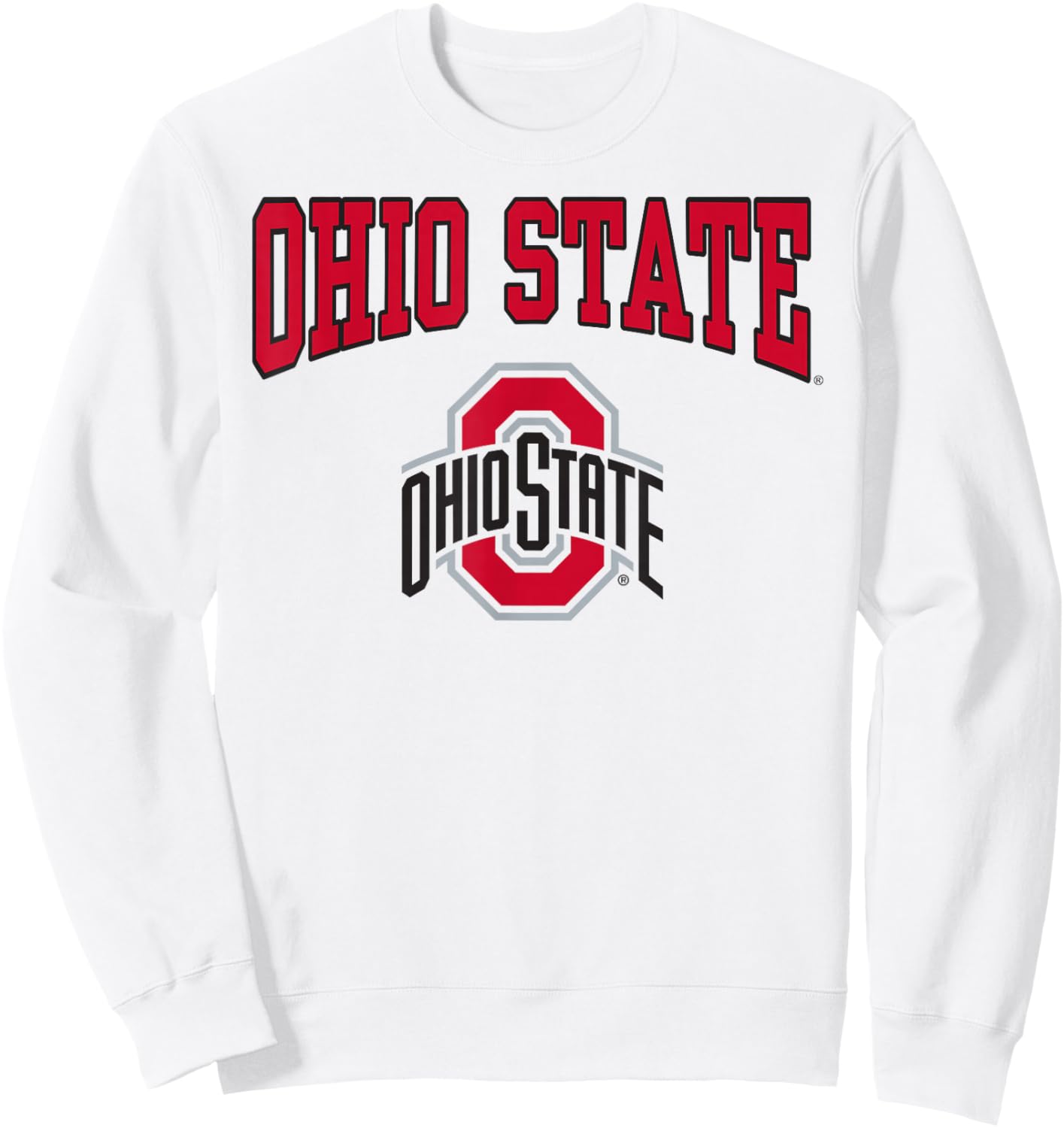 Ohio State Buckeyes Arch Logo White Officially Licensed Sweatshirt - Sweatshirt | White