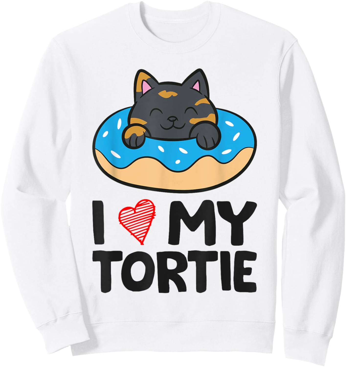 Tortoiseshell Cat Lover - I Love My Tortie Sweatshirt - Sweatshirt | White