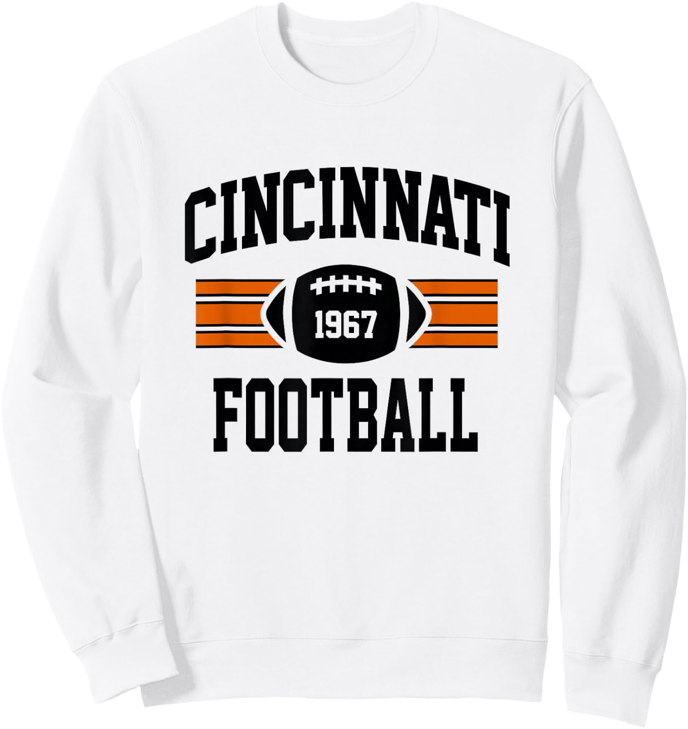 Cincinnati Football Athletic Vintage Sports Team Fan Sweatshirt - Sweatshirt | White