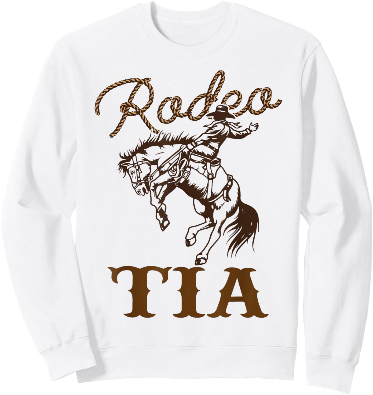 Tia Birthday Cowboy Cowgirl Western Rodeo Aunt Bday Party Sweatshirt - Sweatshirt | White