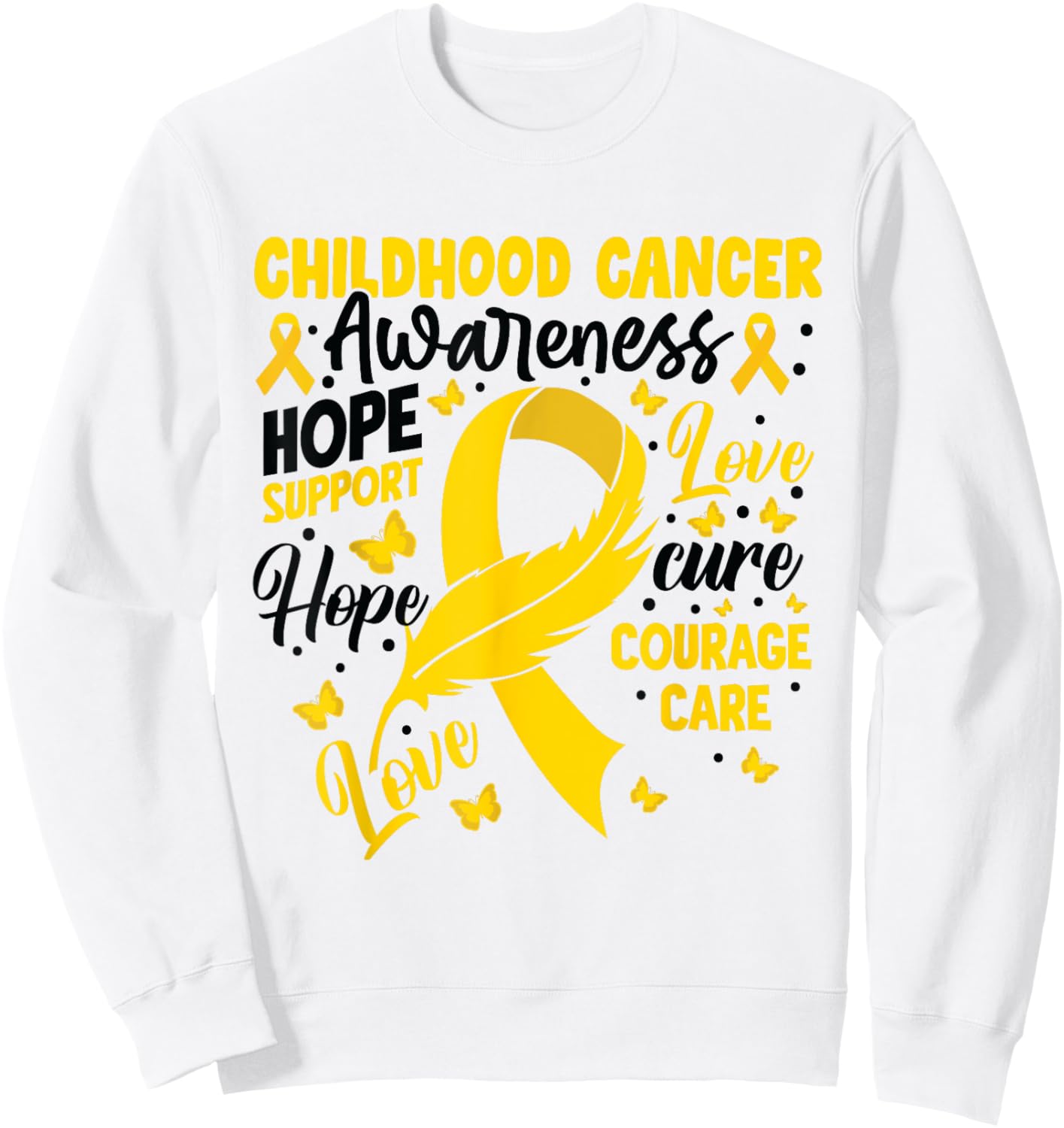 Elephant Childhood Cancer Awareness month In September 2024 Sweatshirt - Sweatshirt | White