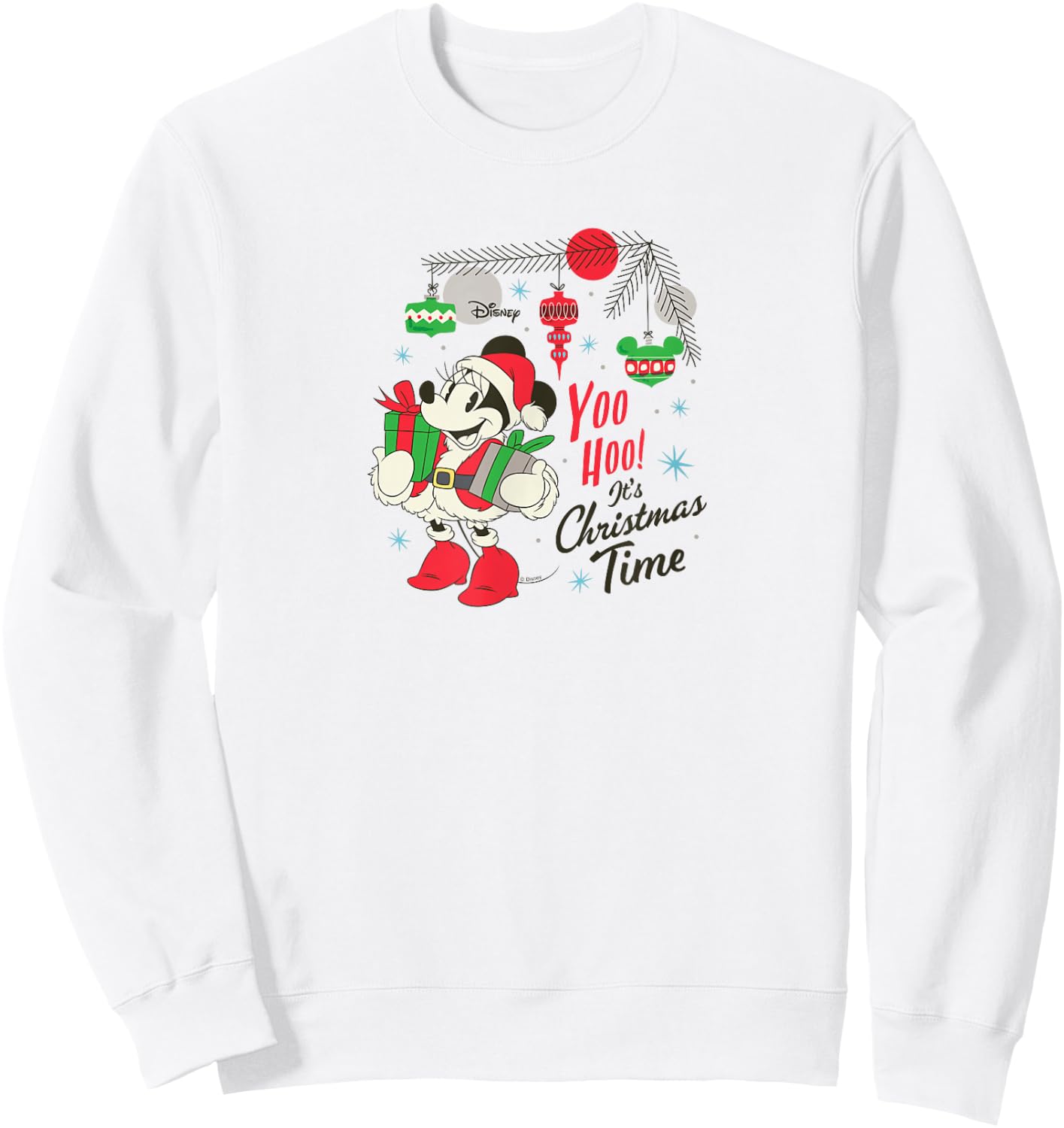 Disney - Minnie Santa Yoo Hoo It's Christmas Time Sweatshirt - Sweatshirt | White