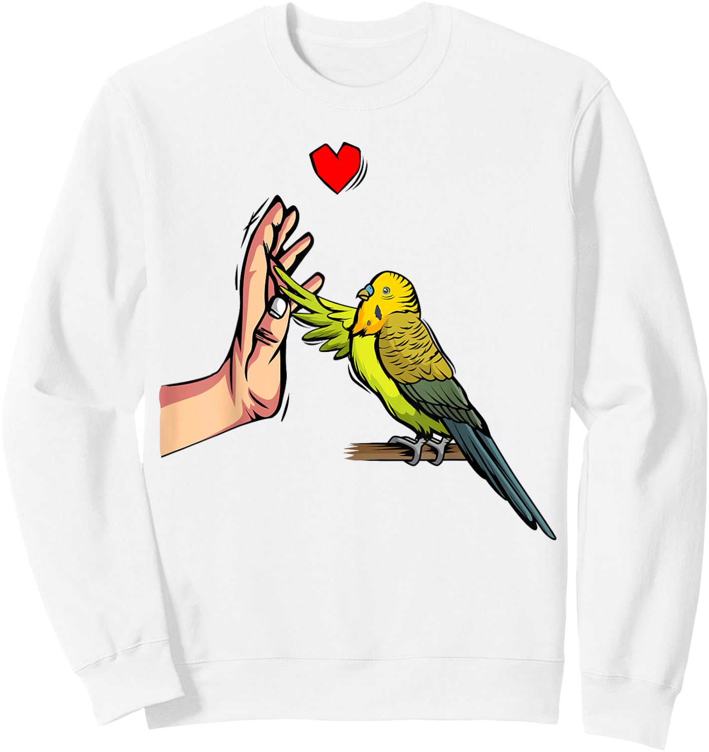 Budgie Love Parakeet Budgerigar Gift Sweatshirt - Sweatshirt | White