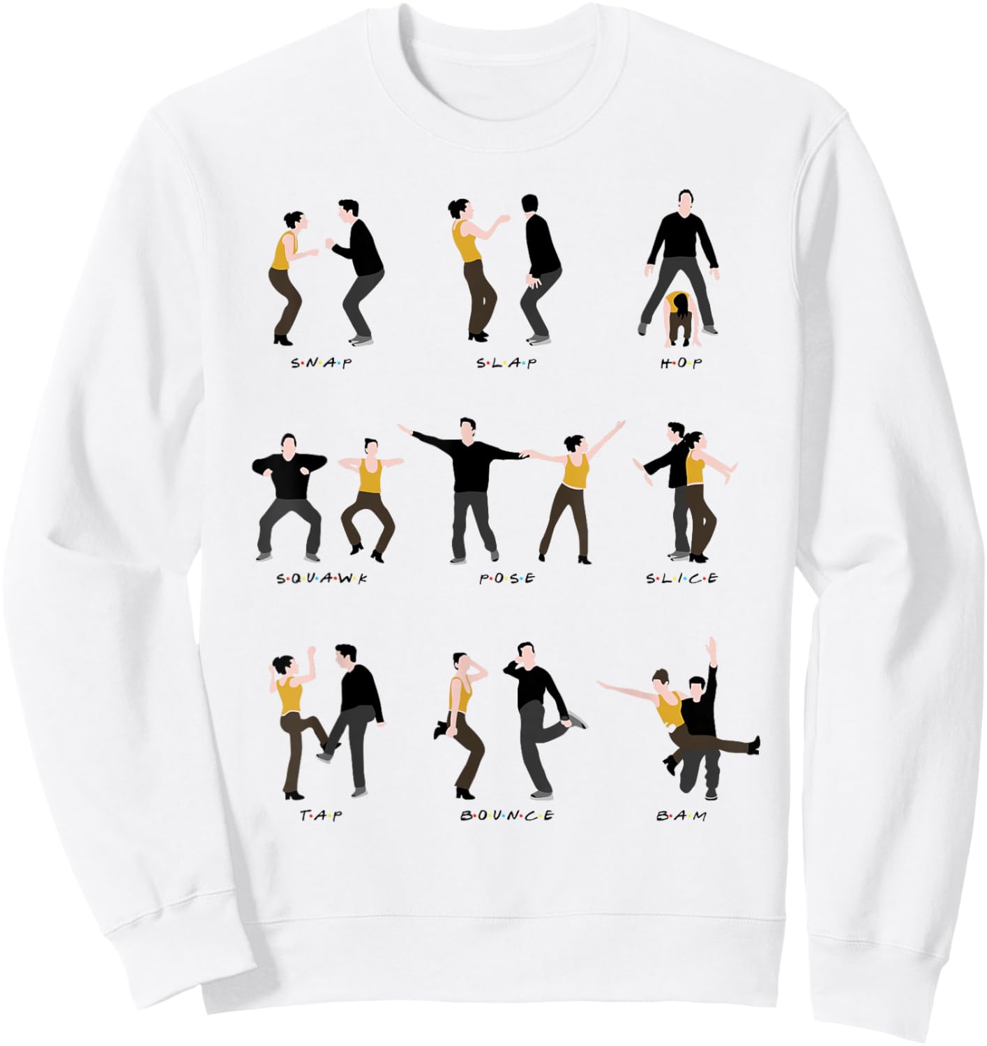 The routine with friends Sweatshirt - Sweatshirt | White