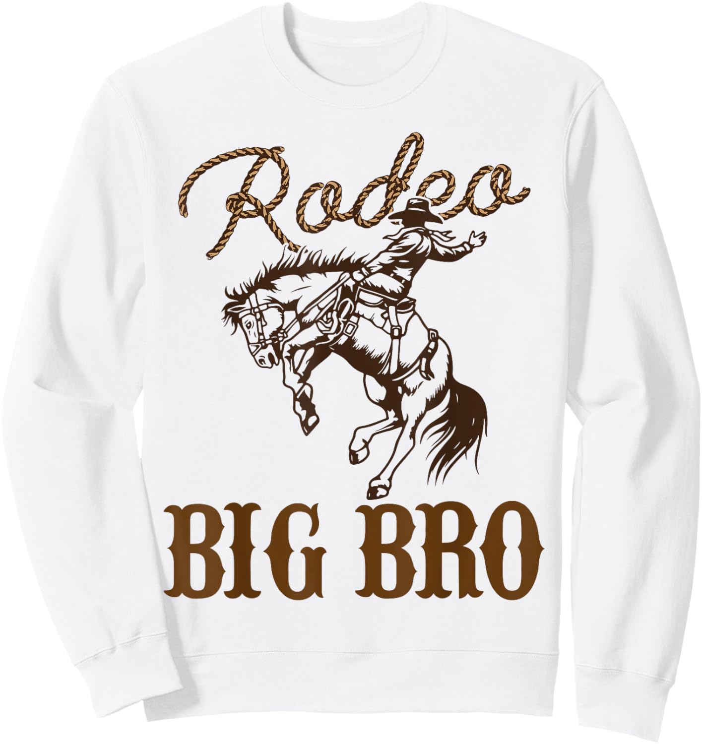 Big Bro Birthday Cowboy Cowgirl Western Rodeo Brother Party Sweatshirt - Sweatshirt | White