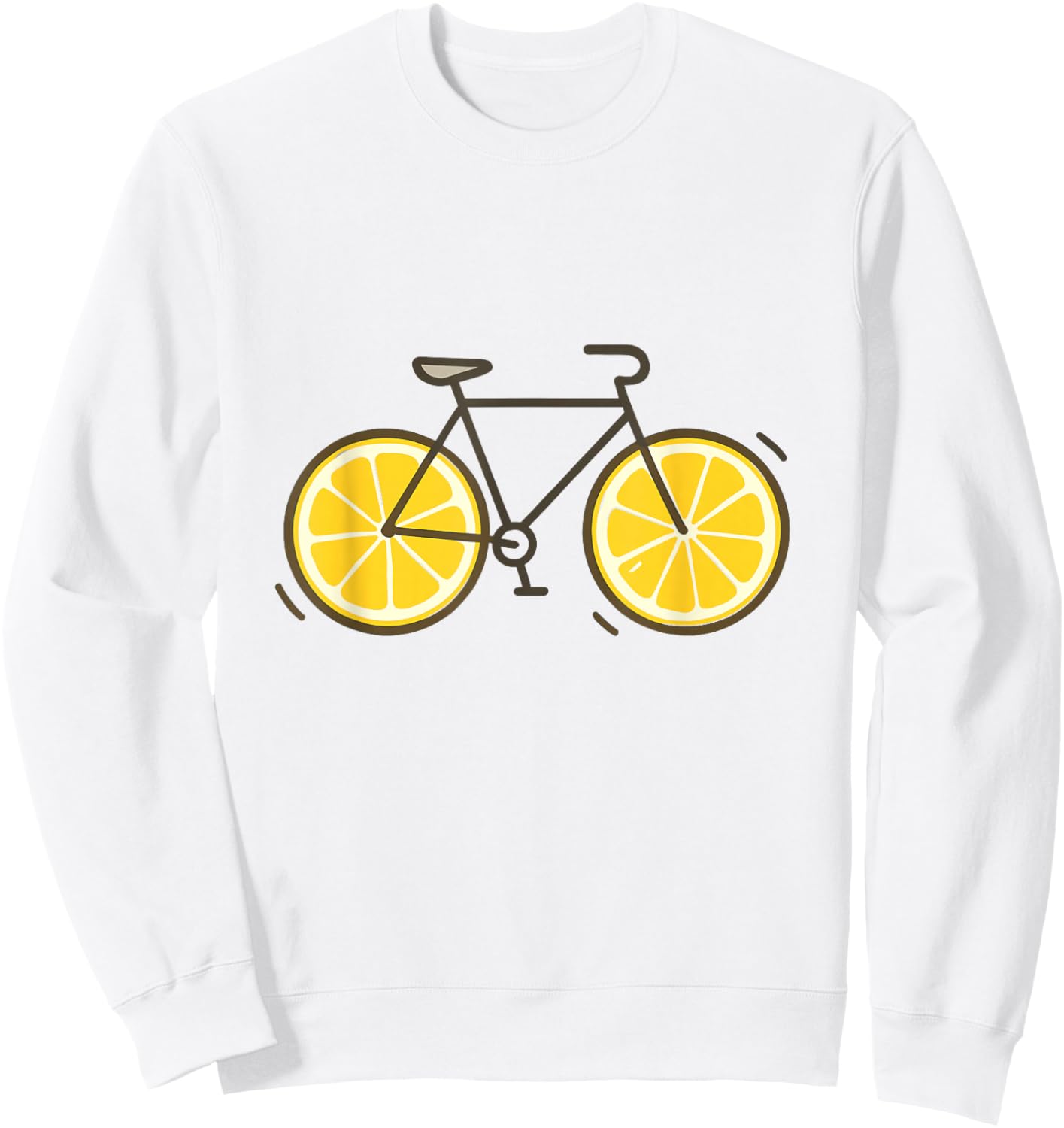Lustiges Fahrrad Design mit Zitronenrädern Zitronenrad Sweatshirt - Sweatshirt | White