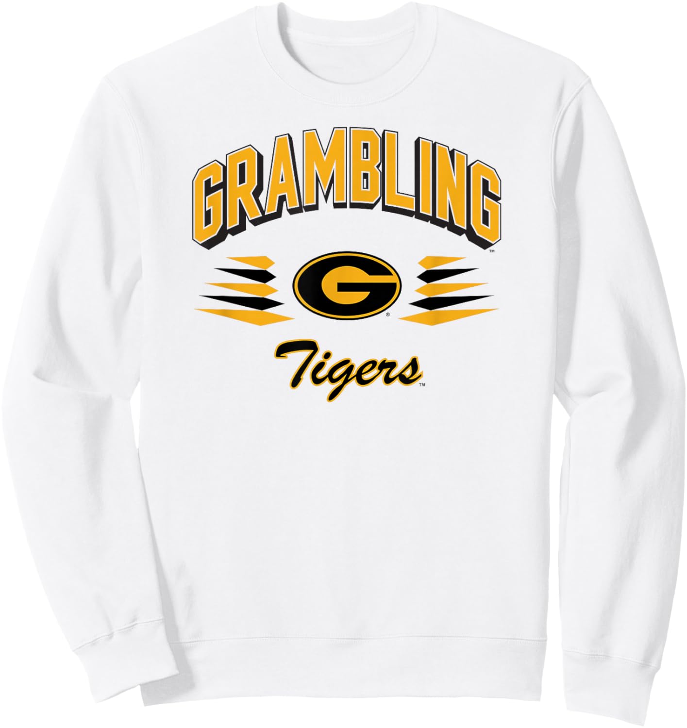 Grambling Tigers Retro Diamond White Officially Licensed Sweatshirt - Sweatshirt | White