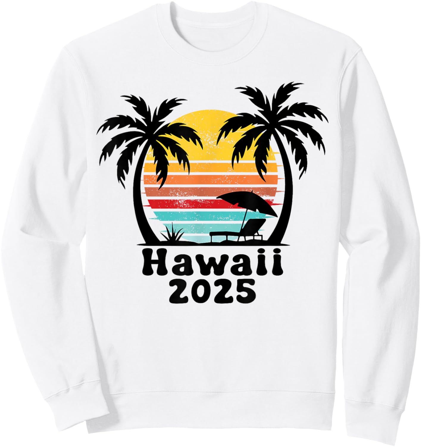 Hawaii 2025 Family Trip Friends Group Vacation Matching Sweatshirt - Sweatshirt | White