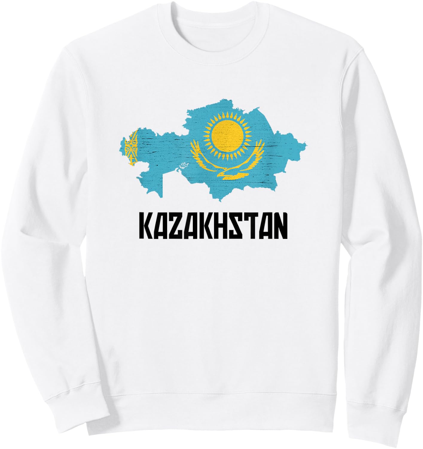 Republic of Kazakhstan Flag Sweatshirt - Sweatshirt | White