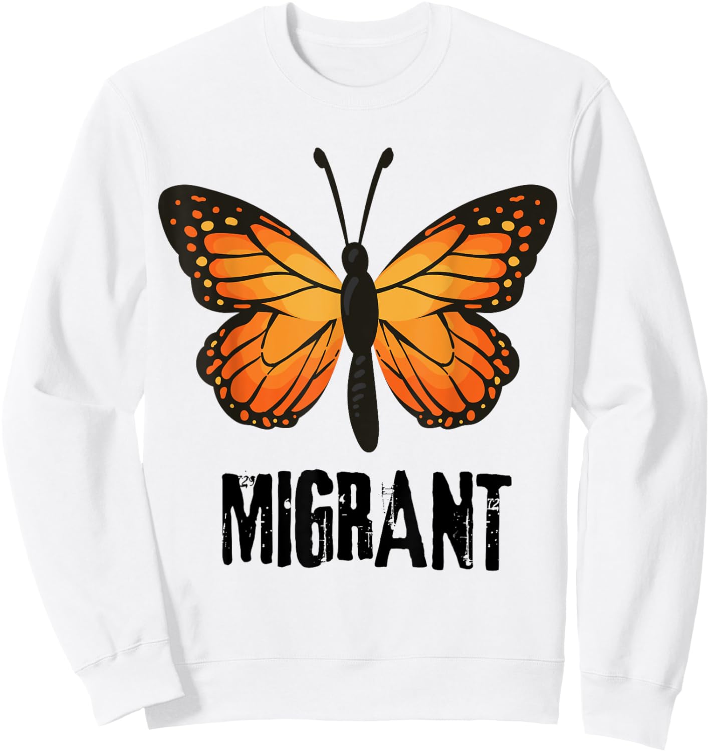 Migrant Monarchs Cute Entomology Butterflies Lover Sweatshirt - Sweatshirt | White