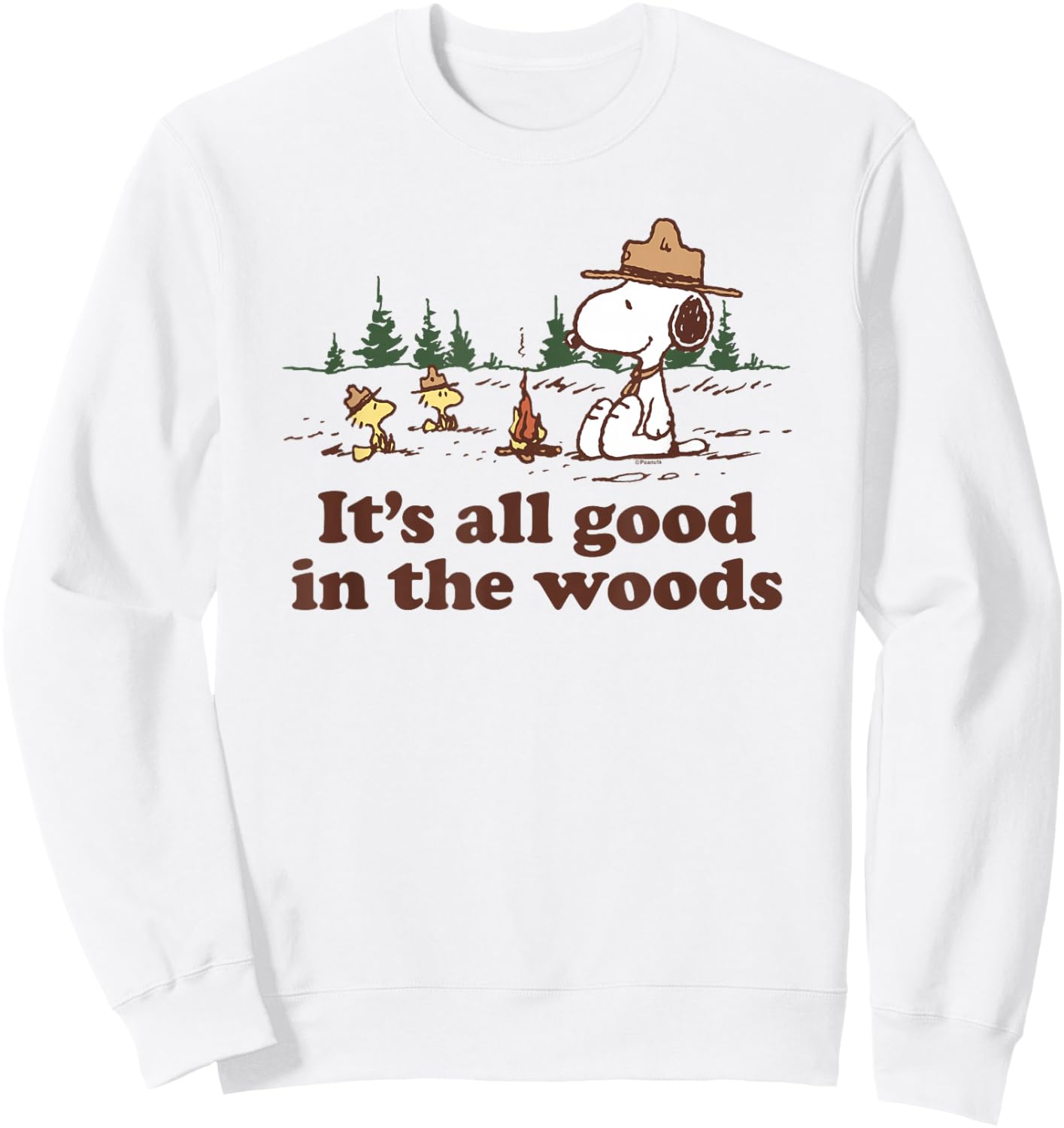 Peanuts - All Good In The Woods Sweatshirt - Sweatshirt | White