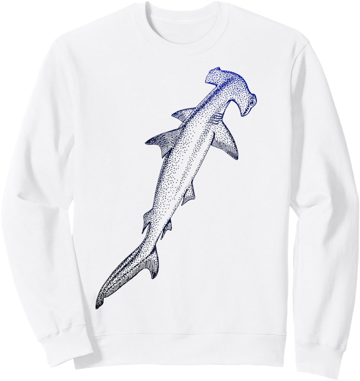 Beautiful Nautical Hammerhead Shark Lovers Sweatshirt - Sweatshirt | White