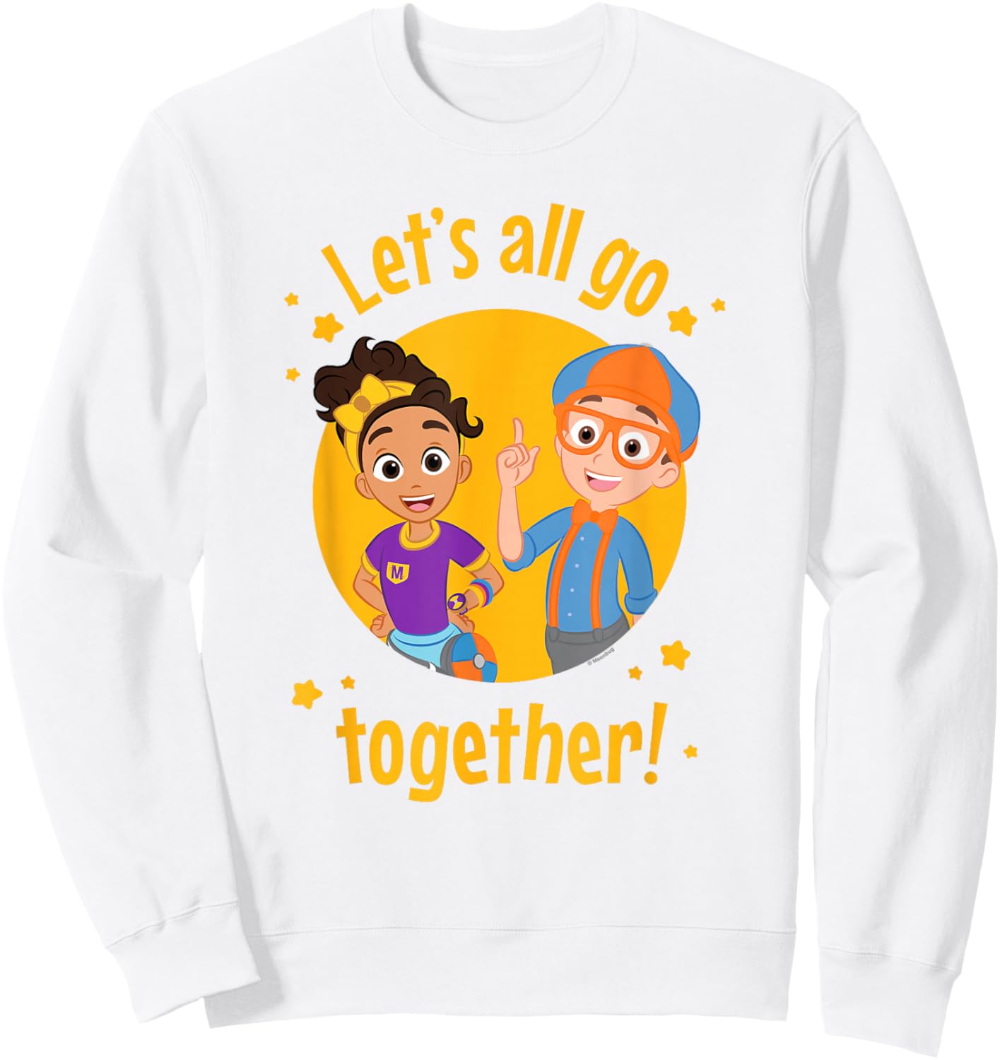 Blippi Let's All Go Together Sweatshirt - Sweatshirt | White