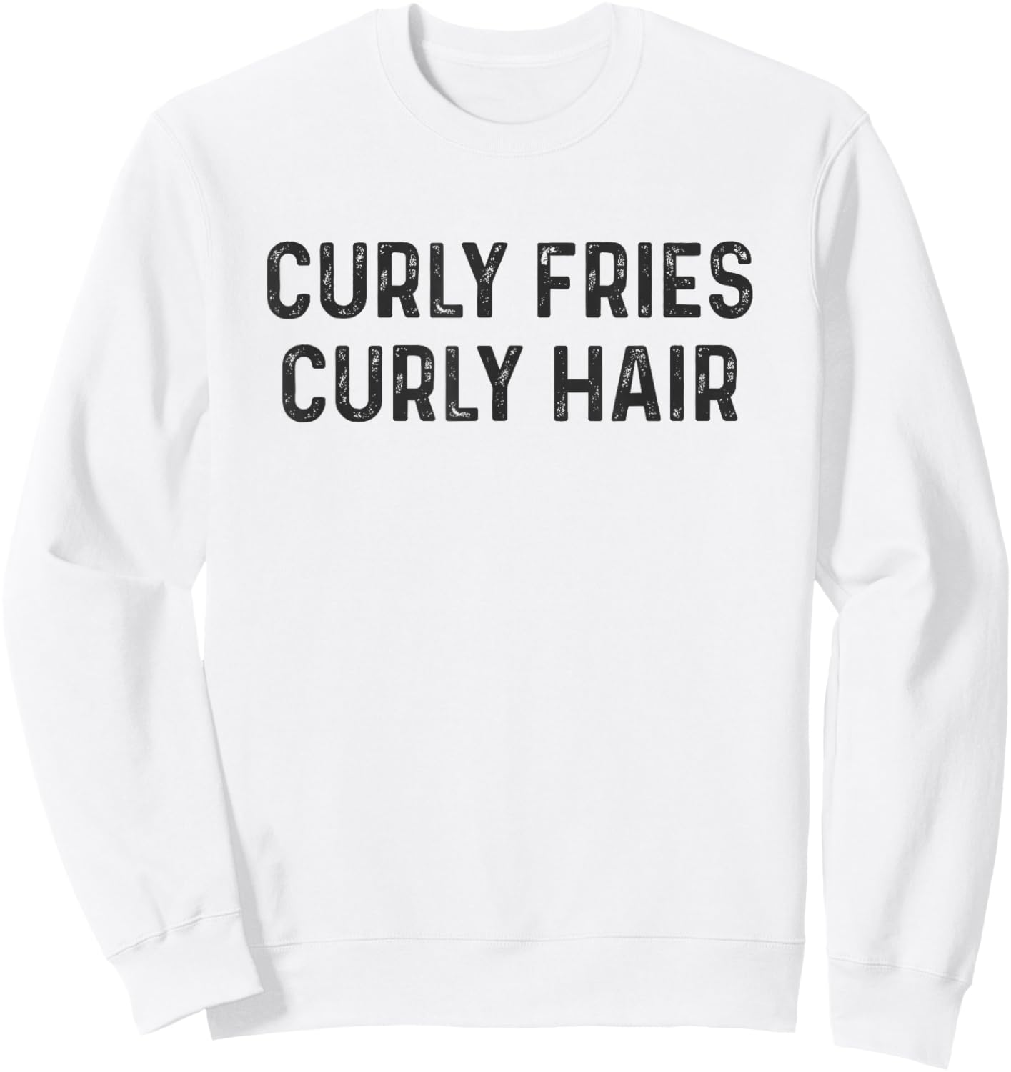 Curly Fries Curly Hair Sweatshirt - Sweatshirt | White