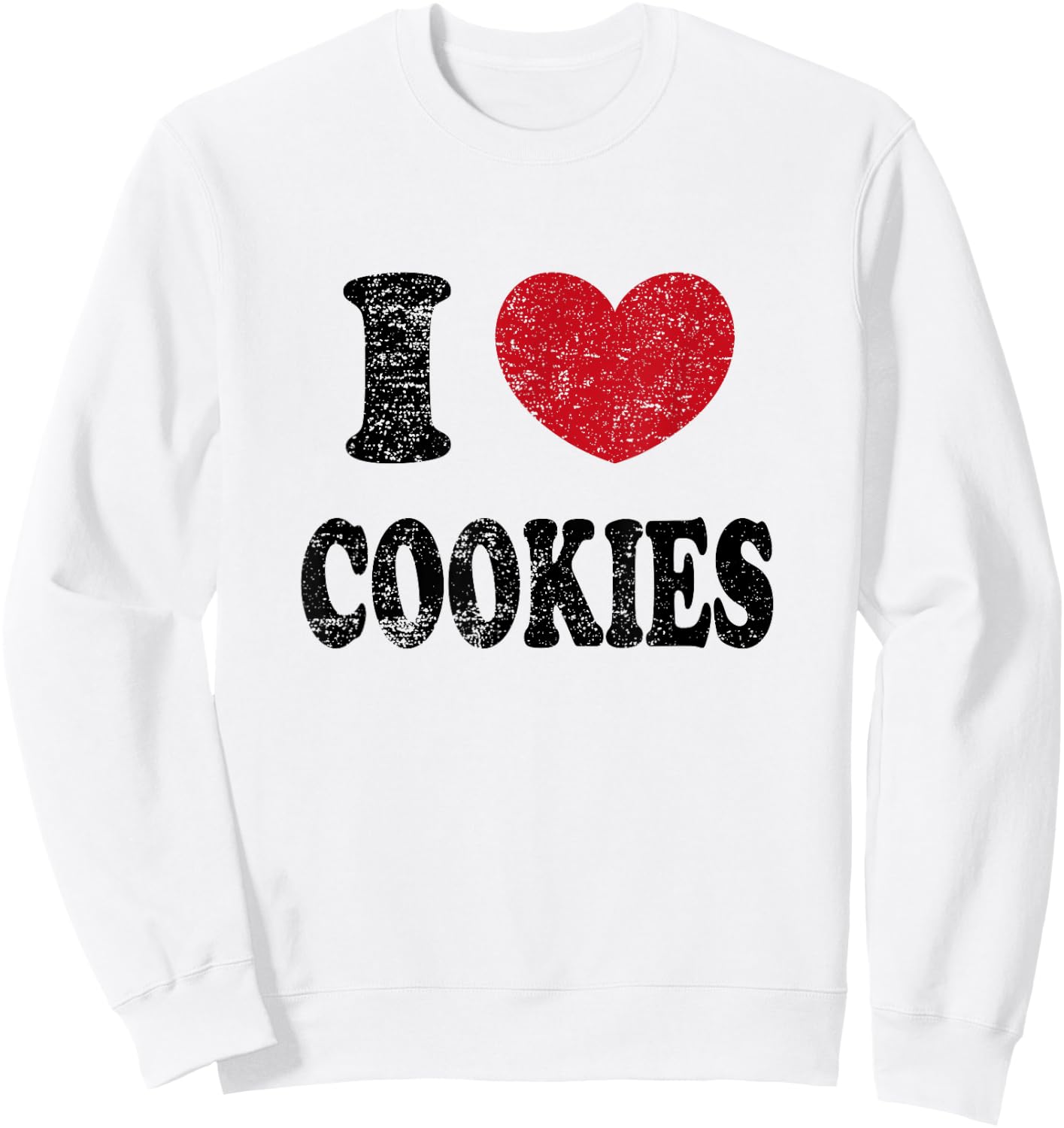 Vintage I Love Cookies Sweatshirt - Sweatshirt | White