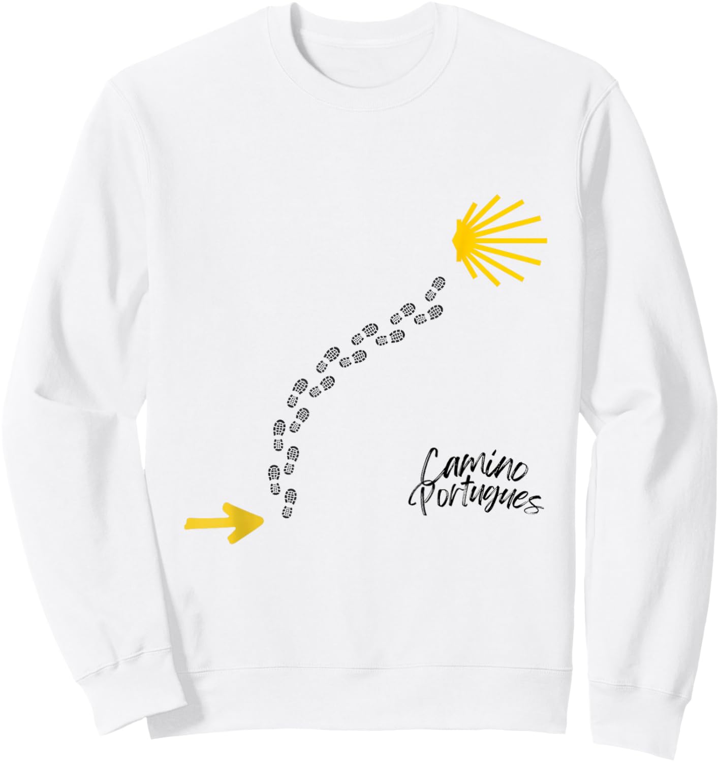 Traces of the Portuguese Way, Camino de Santiago Sweatshirt - Sweatshirt | White