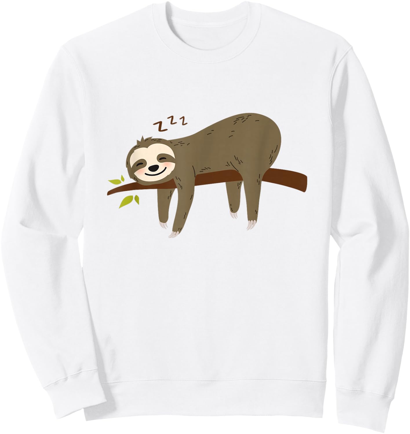 Funny Cute Pajama Sleeping Pjs Men Women Sleep Pajamas Sloth Sweatshirt - Sweatshirt | White