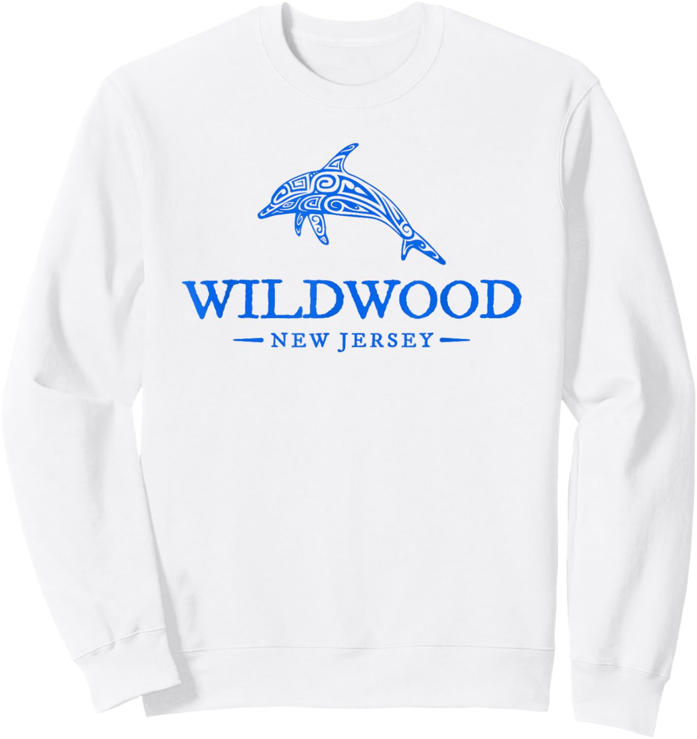 Wildwood New Jersey Dolphin Women Beach Souvenir Sweatshirt - Sweatshirt | White