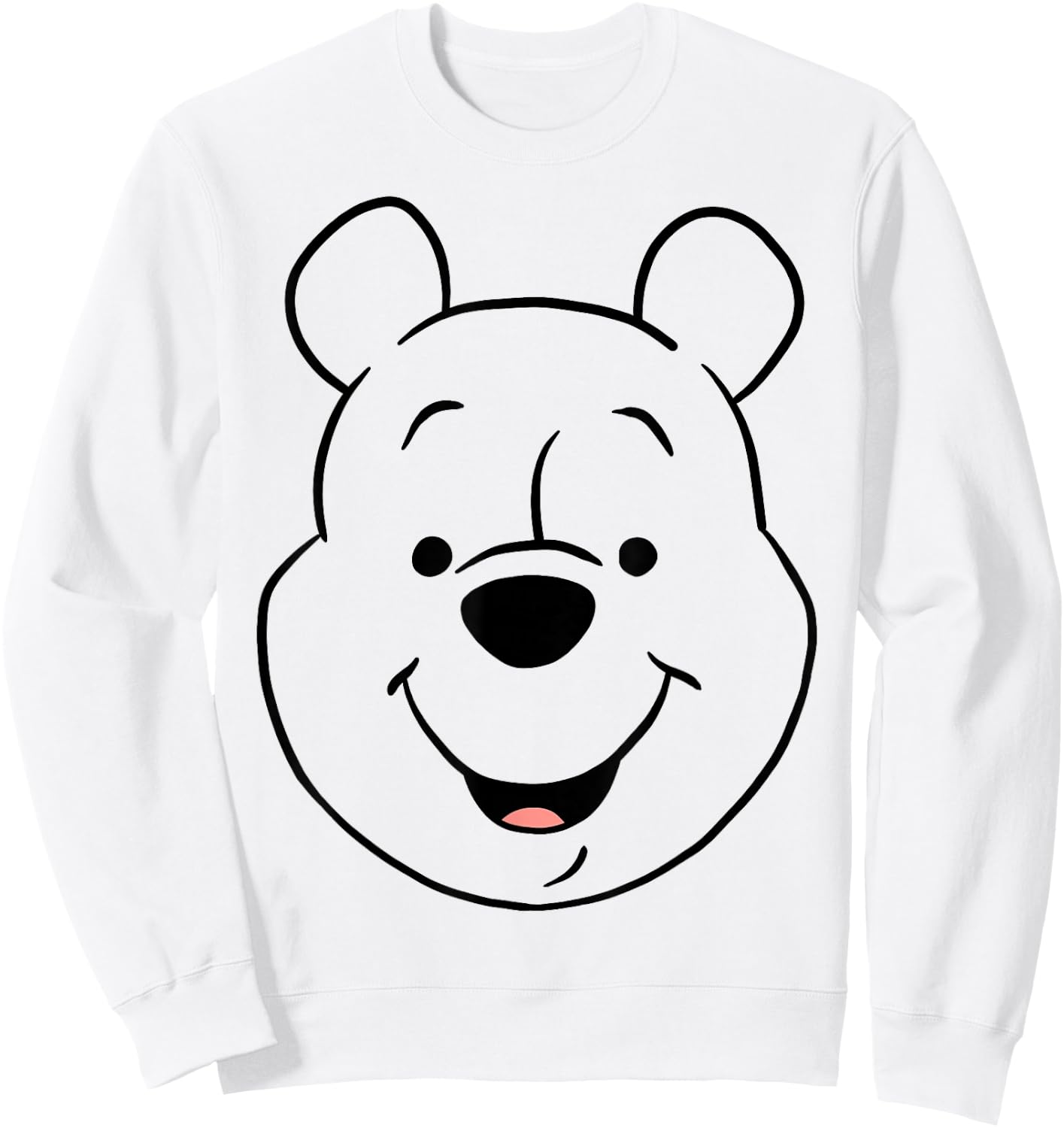 Disney Winnie The Pooh Pooh Bear Large Face Sweatshirt - Sweatshirt | White