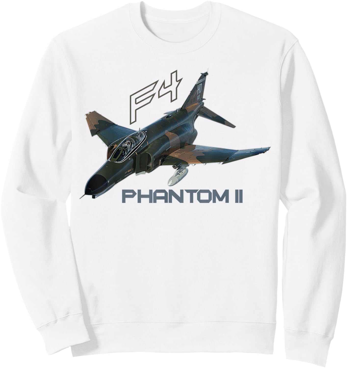 F-4 Phantom US Military Jet Interceptor Aircraft Sweatshirt - Sweatshirt | White