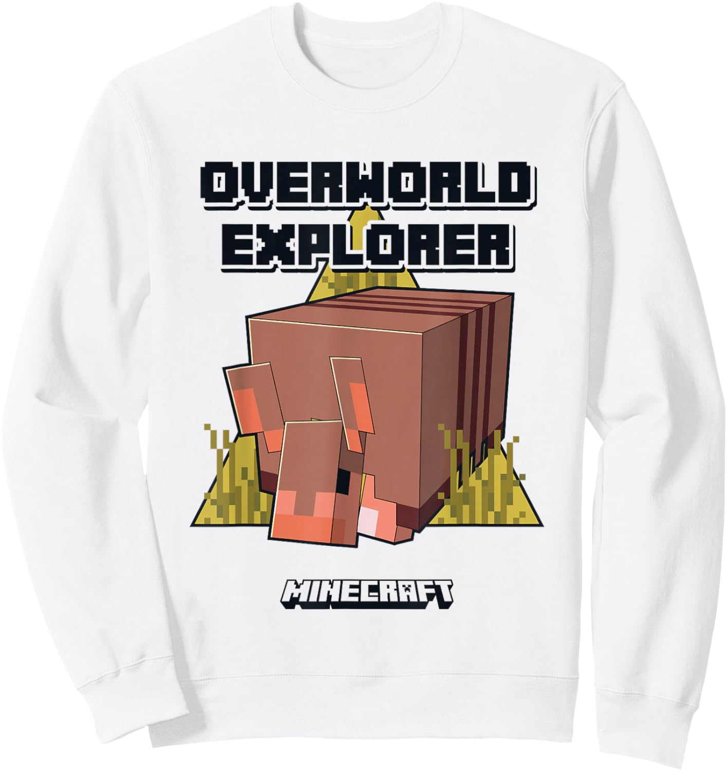 Minecraft Overworld Explorer Armadillo Logo Sweatshirt - Sweatshirt | White