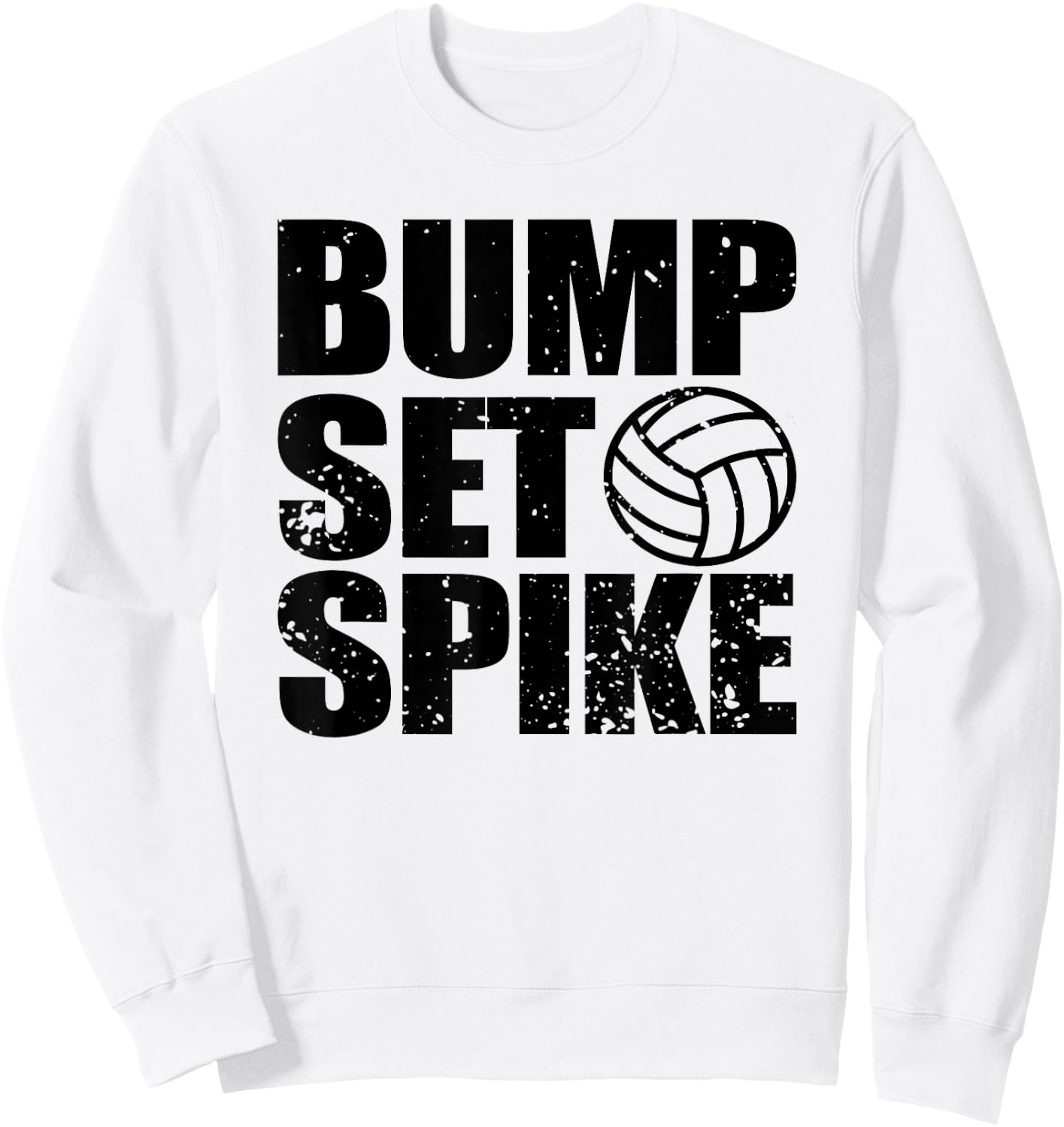 Funny Bump Set Spike Girls School Volleyball Sweatshirt - Sweatshirt | White