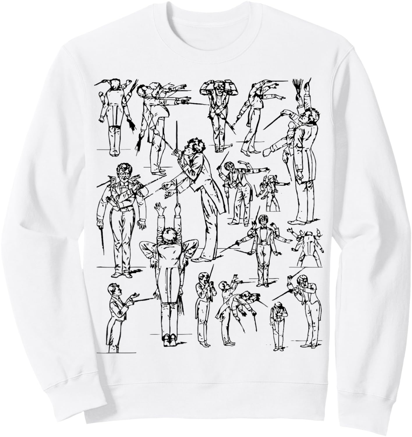 Gustav Mahler conducting a symphony Classical Musician Sweatshirt - Sweatshirt | White