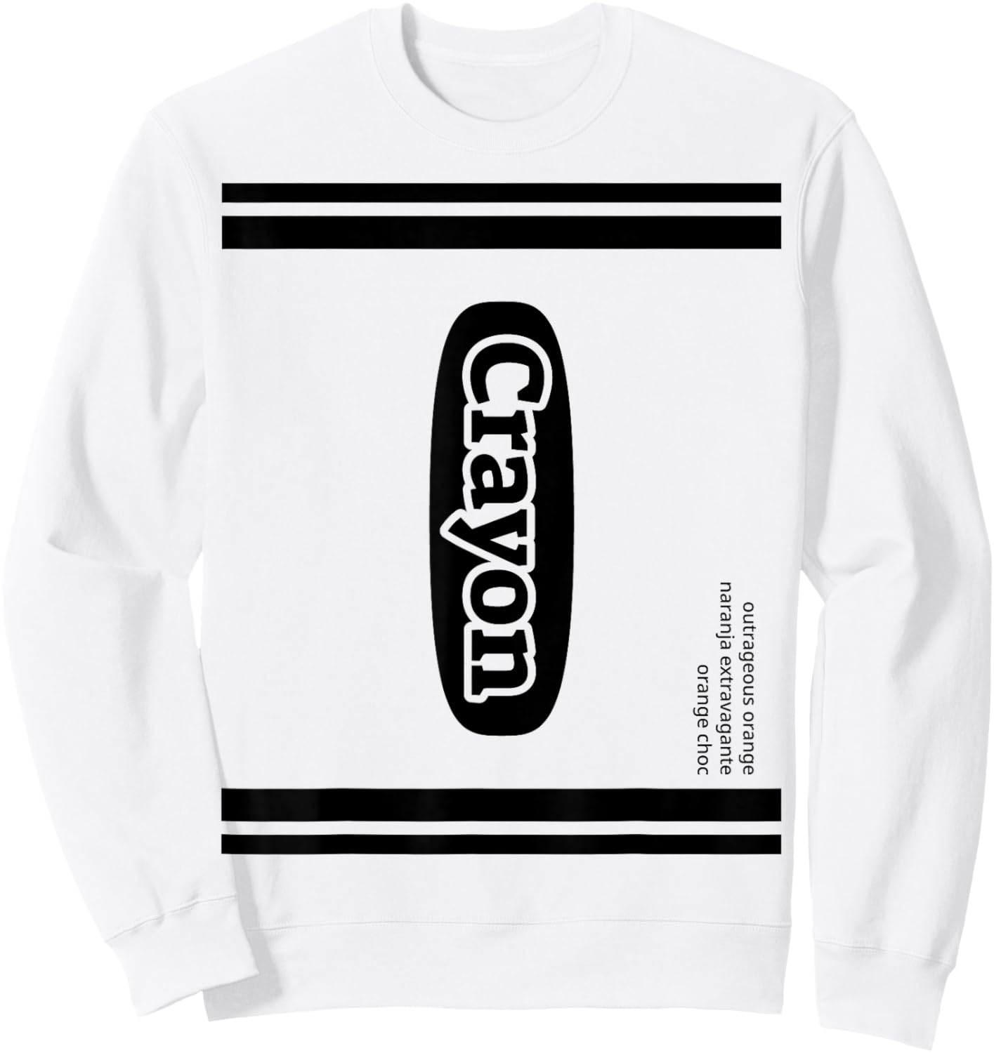 J. Walker -Child Crayon Outrageous Orange Group Costume Sweatshirt - Sweatshirt | White