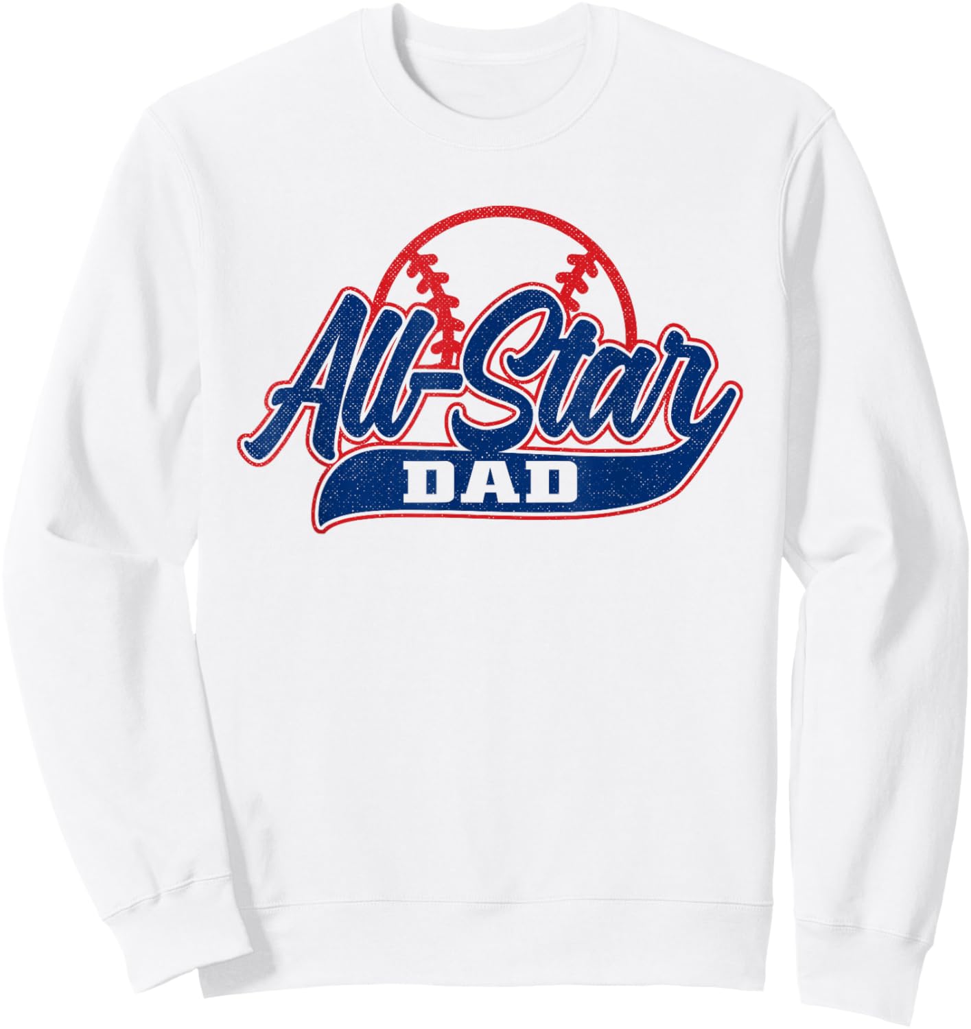Baseball All-Star Dad Sweatshirt - Sweatshirt | White