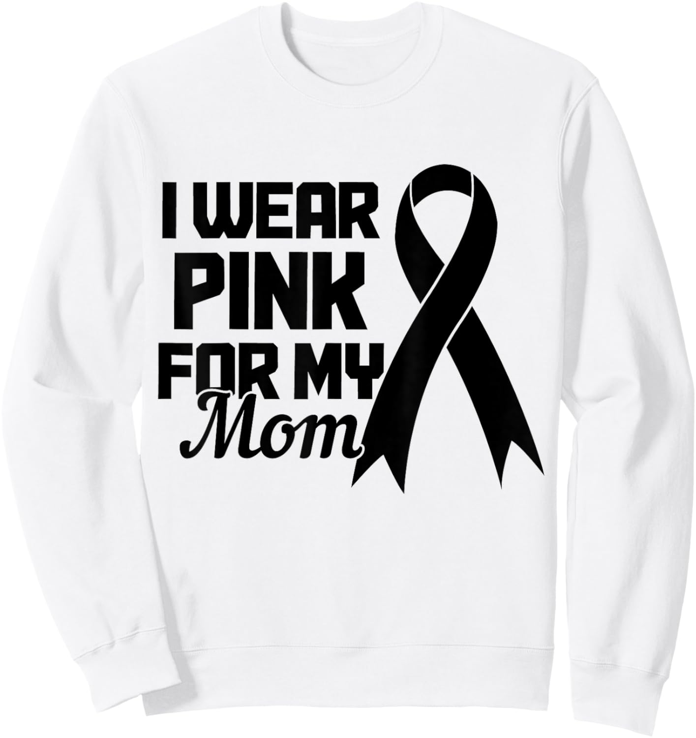 Breast Cancer Awareness Month October Pink Ribbon Support Sweatshirt - Sweatshirt | White