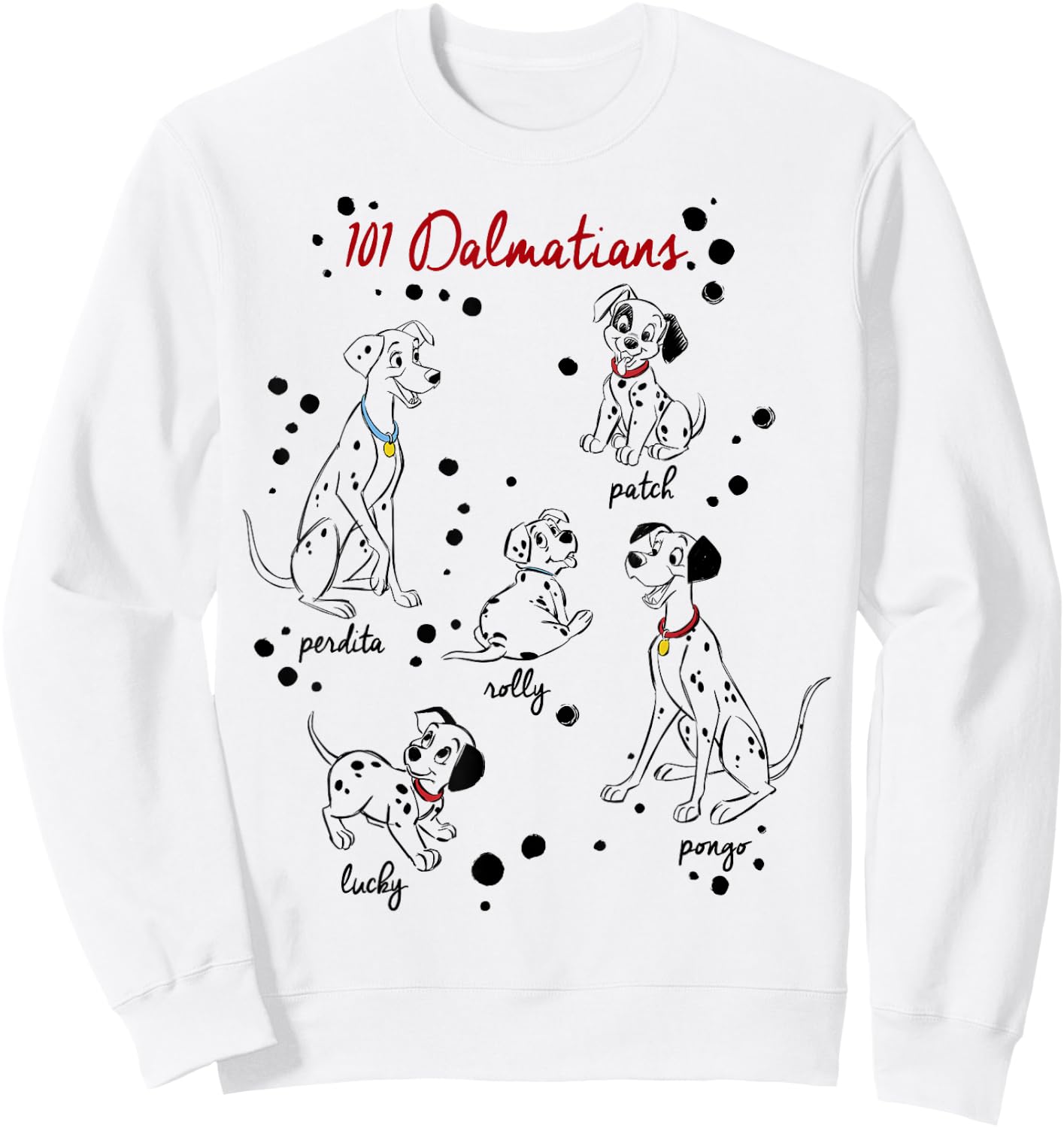 Disney 101 Dalmatians Puppy Names Sweatshirt - Sweatshirt | White