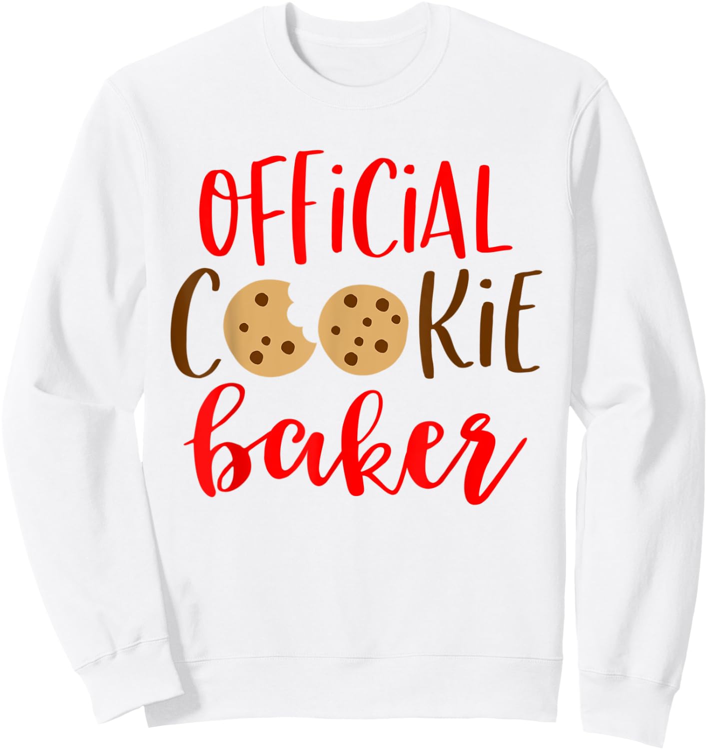 Official Cookie Baker Shirt Friends Family Christmas Pajamas Sweatshirt - Sweatshirt | White