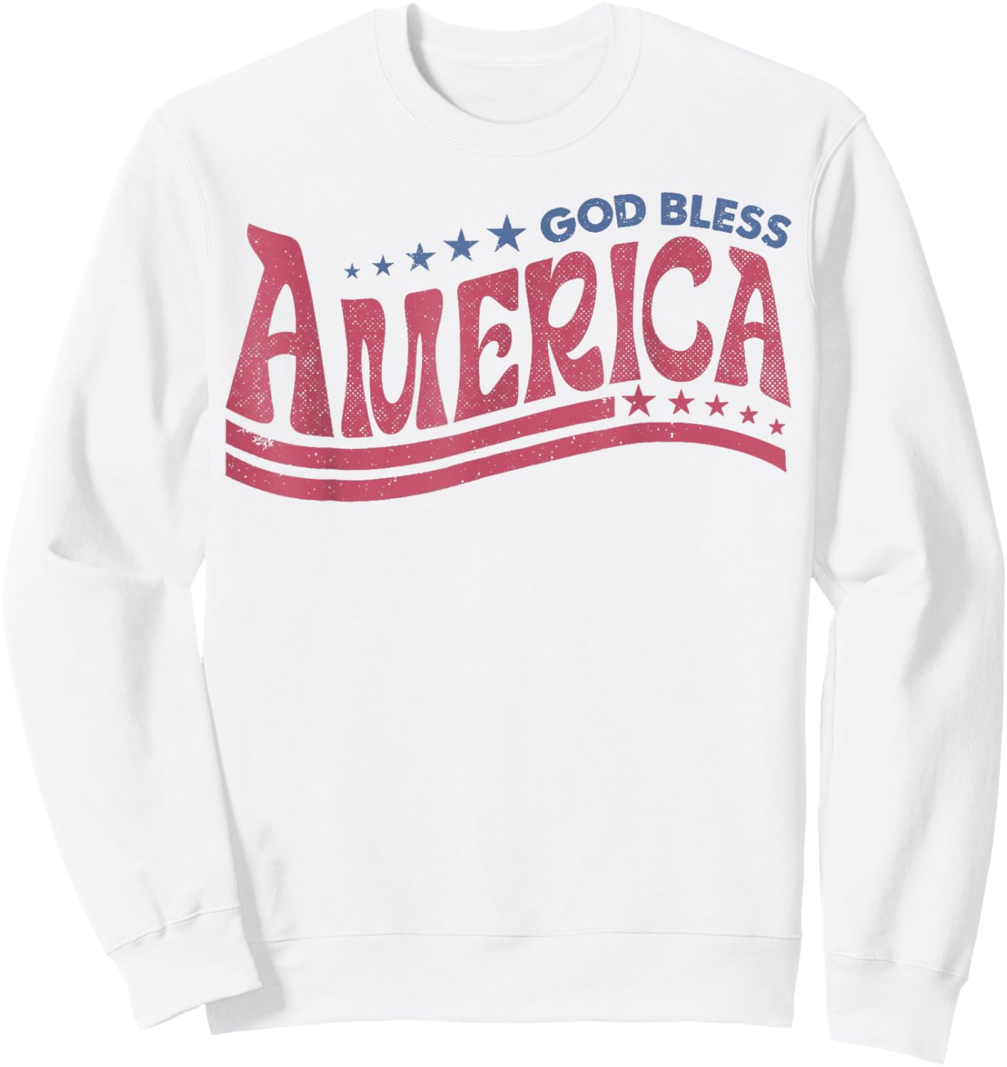 Retro 4th Of July God Bless America Patriotic Christian Girls Kids Men Sweatshirt - Sweatshirt | White