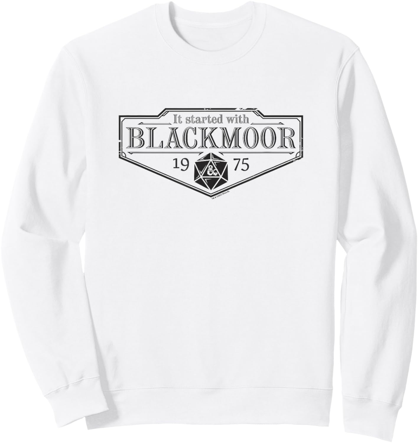 Dungeons & Dragons 50th Anniversary Started With Blackmoor Sweatshirt - Sweatshirt | White