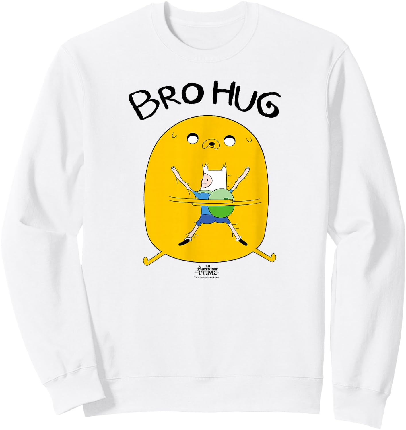 Adventure Time Jake Bro Hug Sweatshirt - Sweatshirt | White