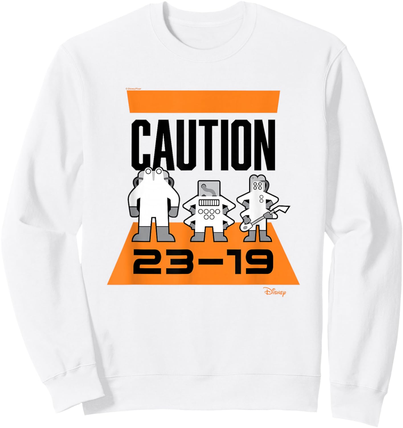 Monsters Inc - Caution 2319 Sweatshirt - Sweatshirt | White