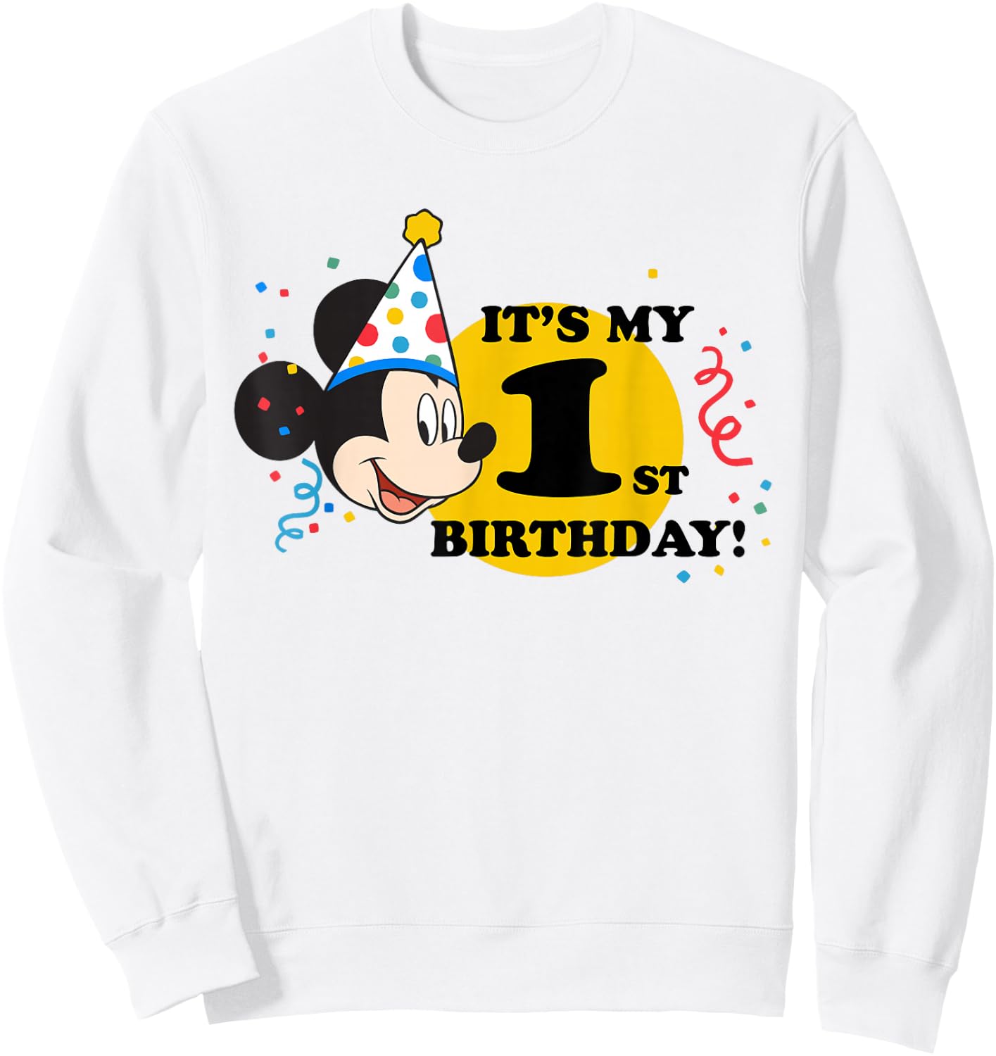 Disney Mickey Mouse 1st Birthday Sweatshirt - Sweatshirt | White