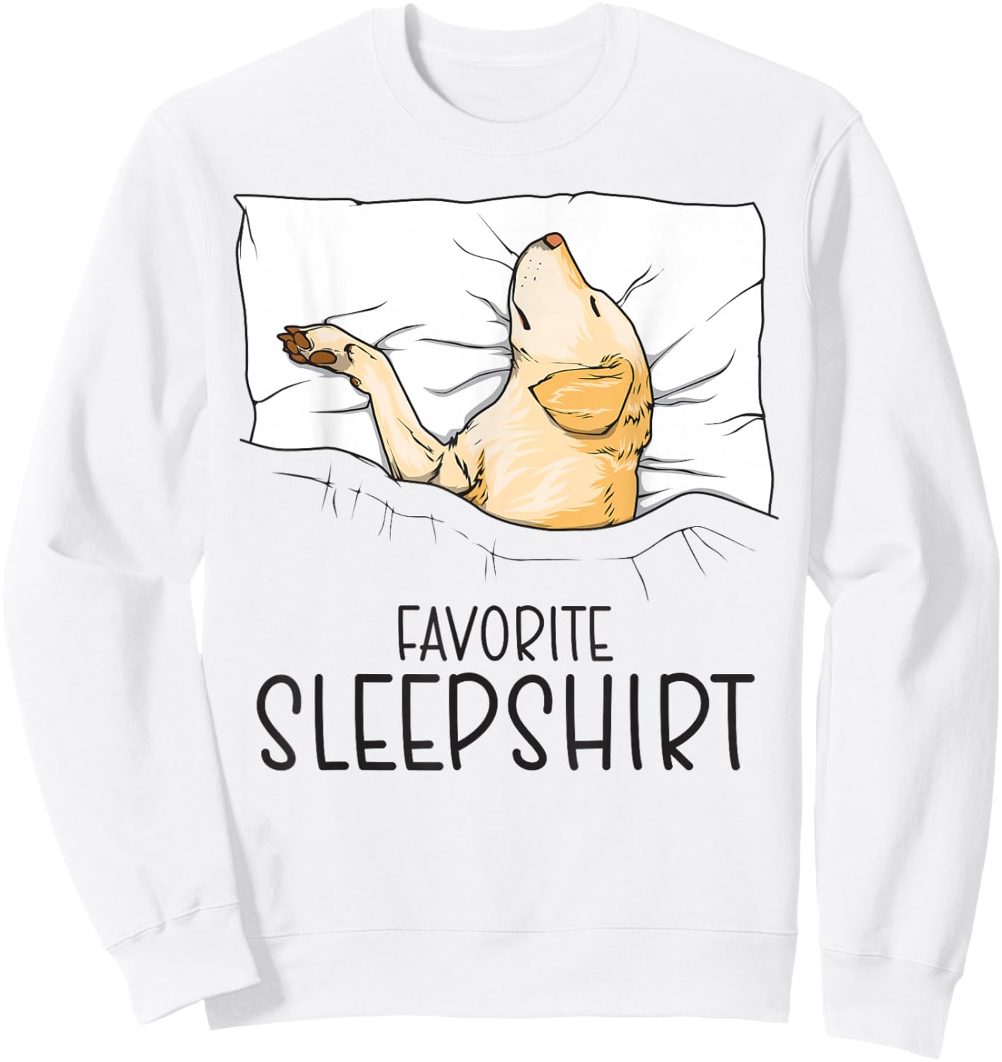 Favorite Sleepshirt, Napping Labrador Pajama Sweatshirt - Sweatshirt | White