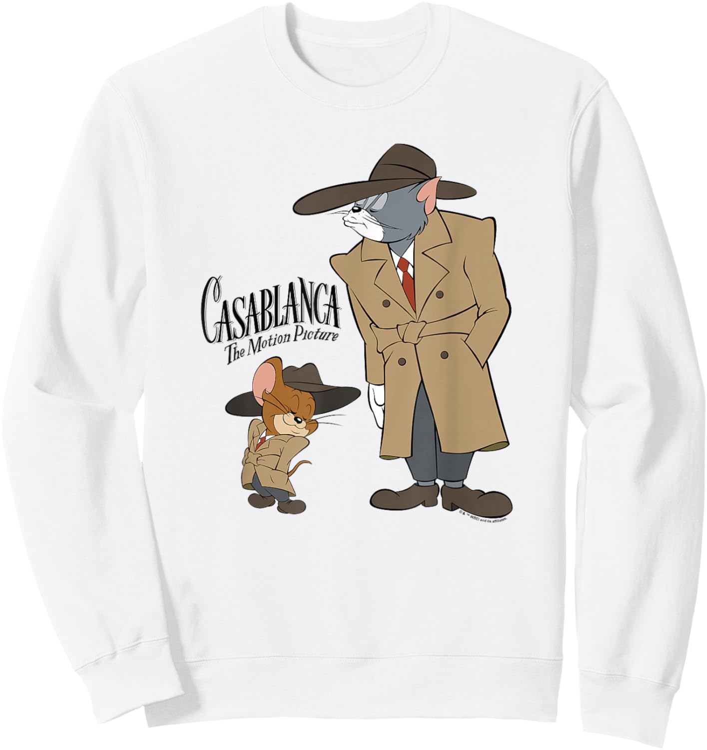 WB100 Tom and Jerry Casablanca The Motion Picture Parody Sweatshirt - Sweatshirt | White