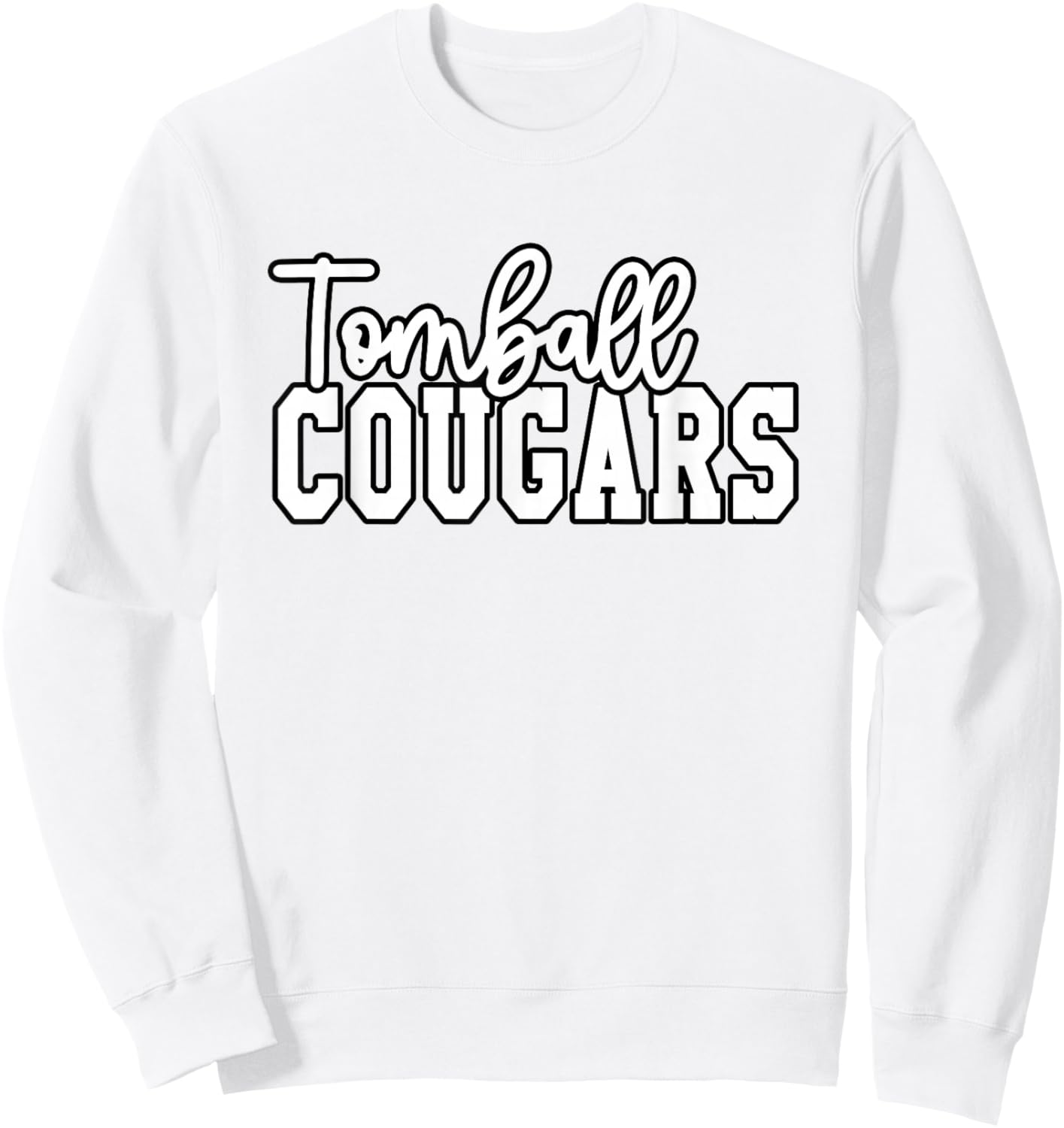 Tomball High School Cougars Sweatshirt - Sweatshirt | White
