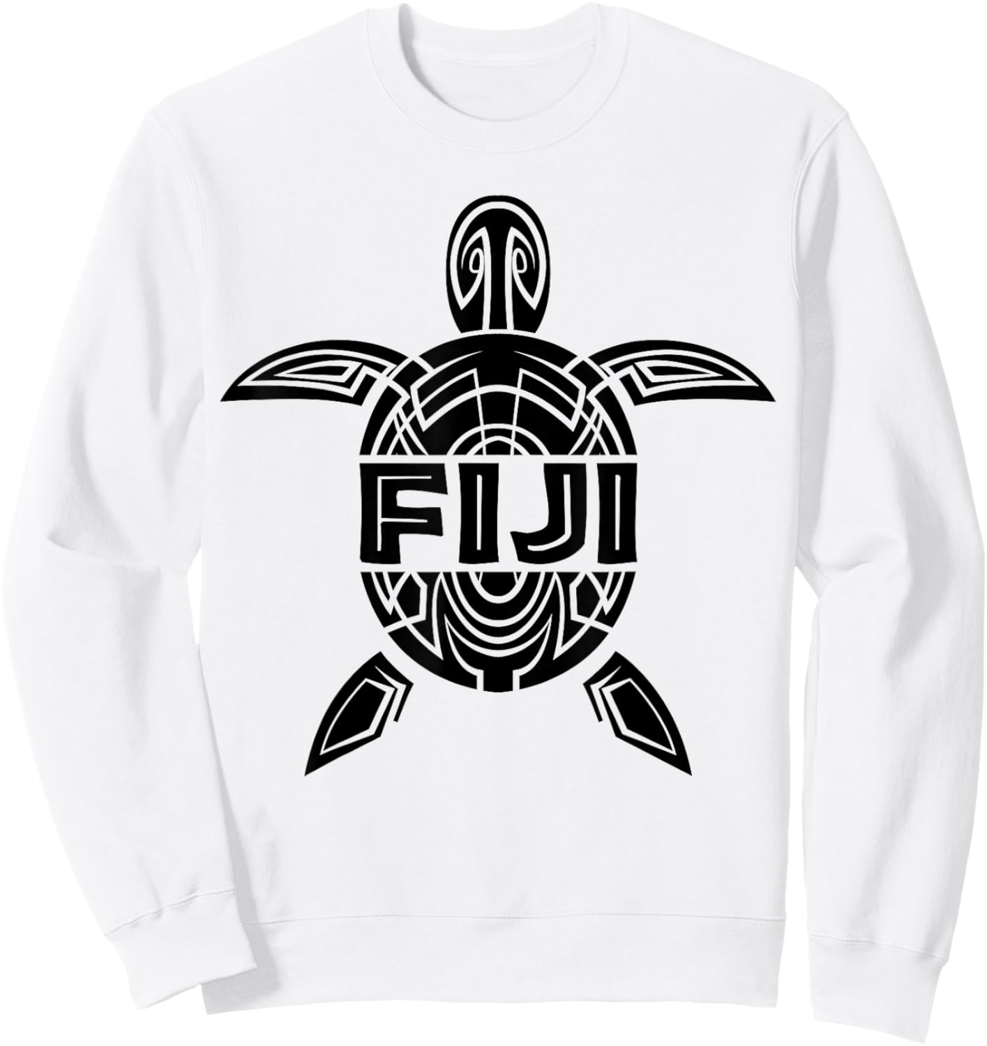 Fiji Sea Turtle Tattoo Beach Island Vacation Souvenir Gift Sweatshirt - Sweatshirt | White