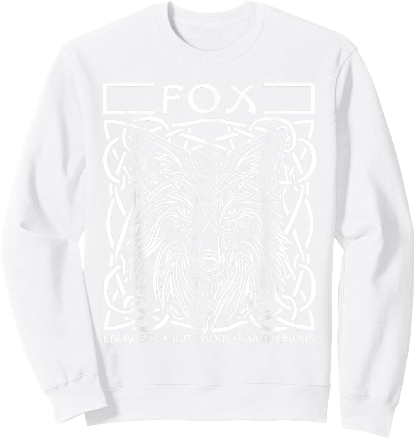 St Patricks Day Celtic Knot Zodiac Fox March 18 - April 14 Sweatshirt - Sweatshirt | White