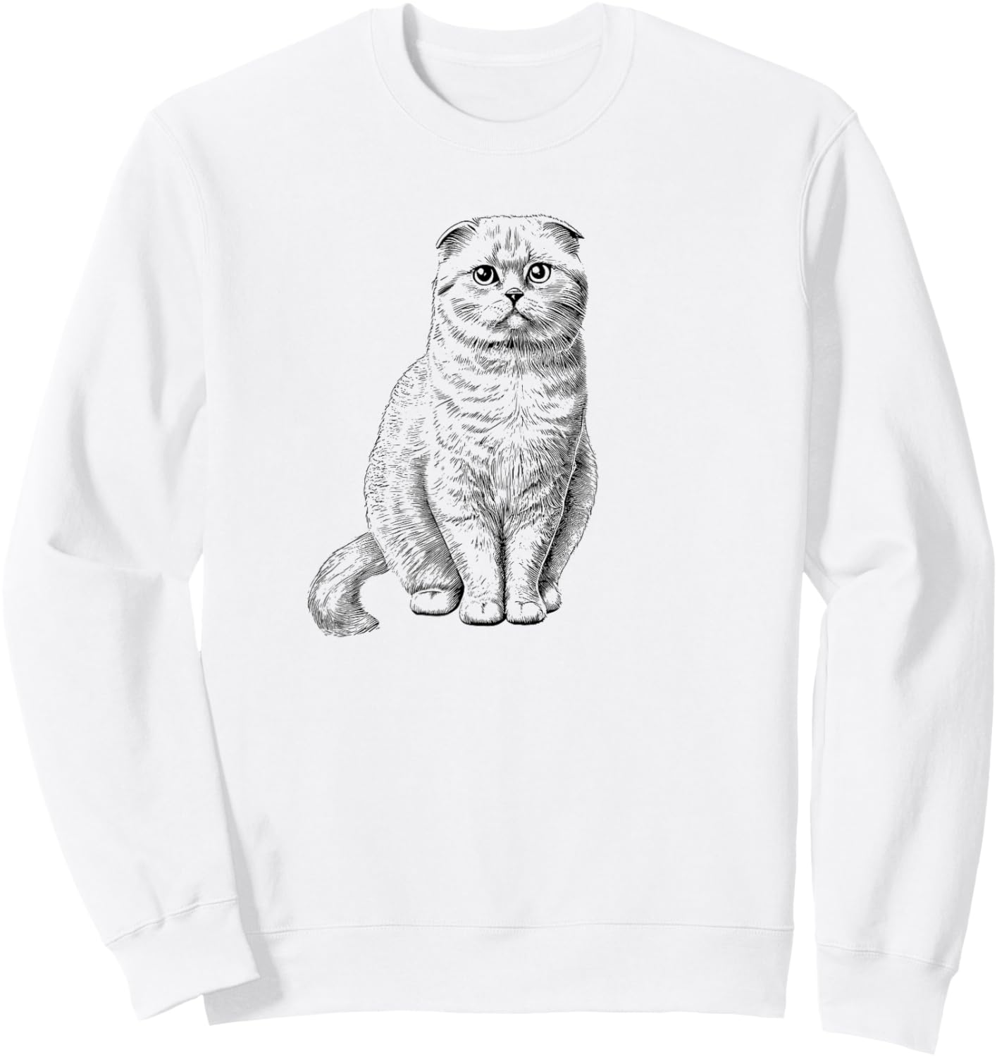 Retro Vintage Scottish Fold Lover Sweatshirt - Sweatshirt | White