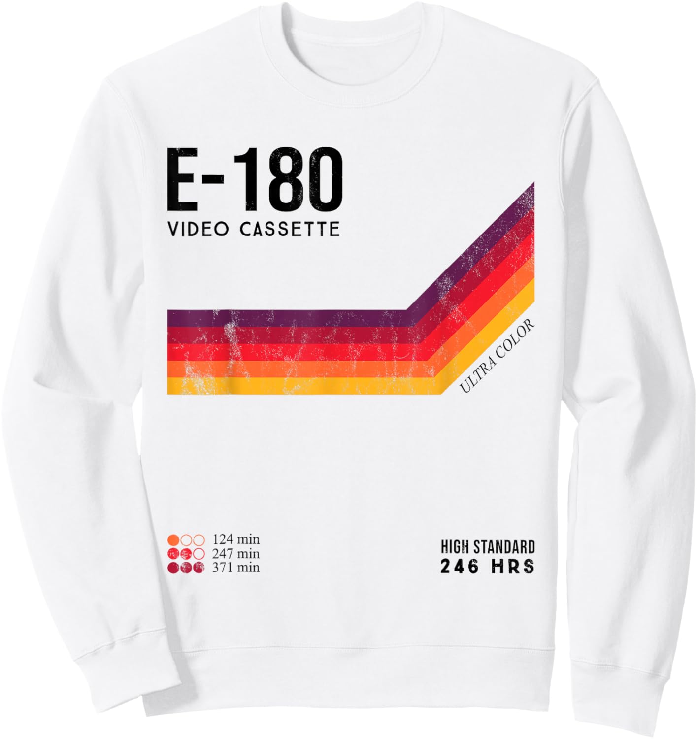 Vintage 80s video cassette tape Sweatshirt - Sweatshirt | White