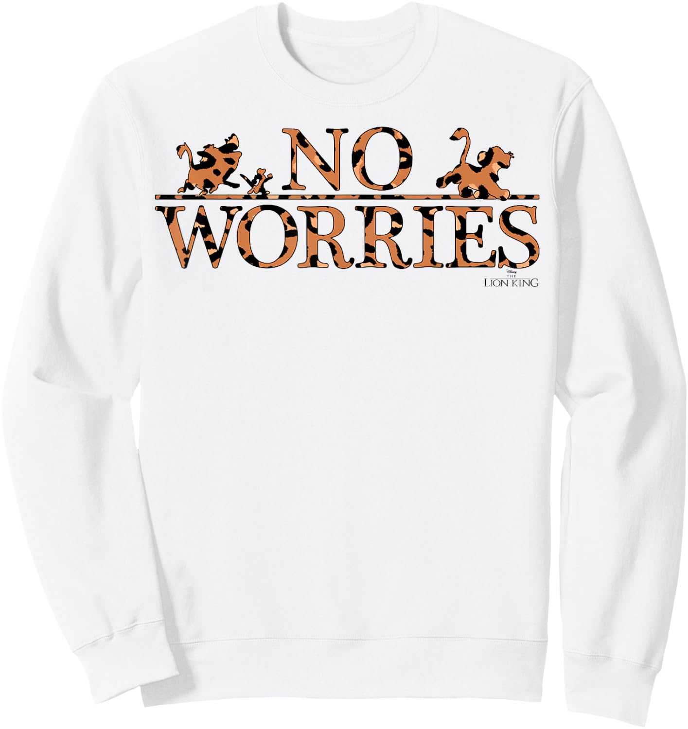 Disney The Lion King No Worries Leopard Fill Sweatshirt - Sweatshirt | White